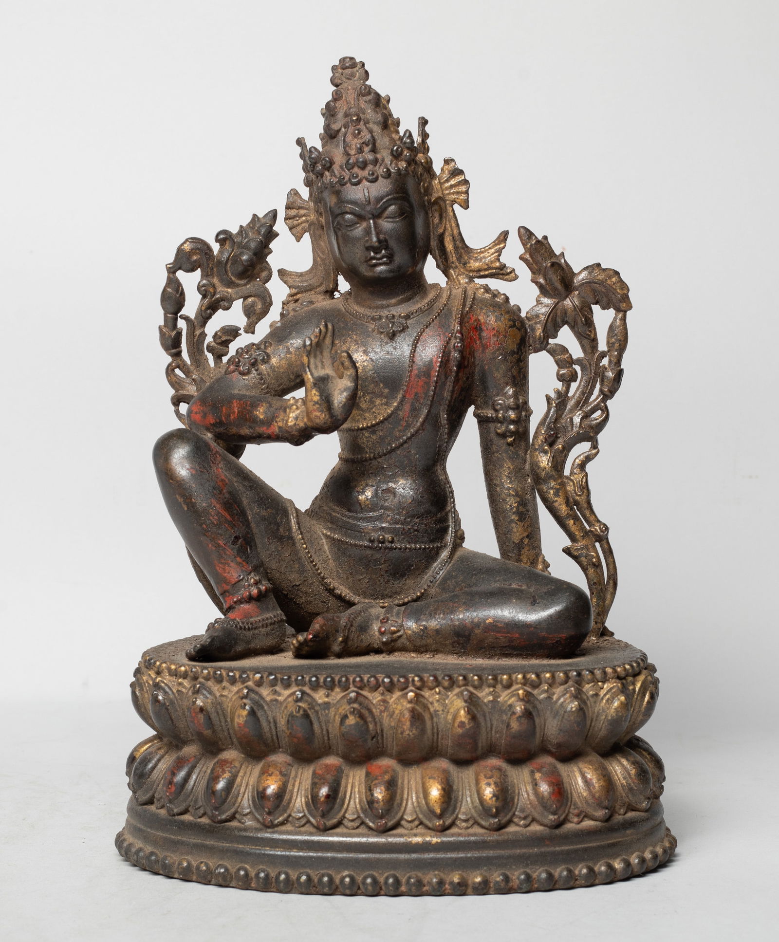 Large Chinese Painted Bronze Sculpture of Buddha (1 of 11)