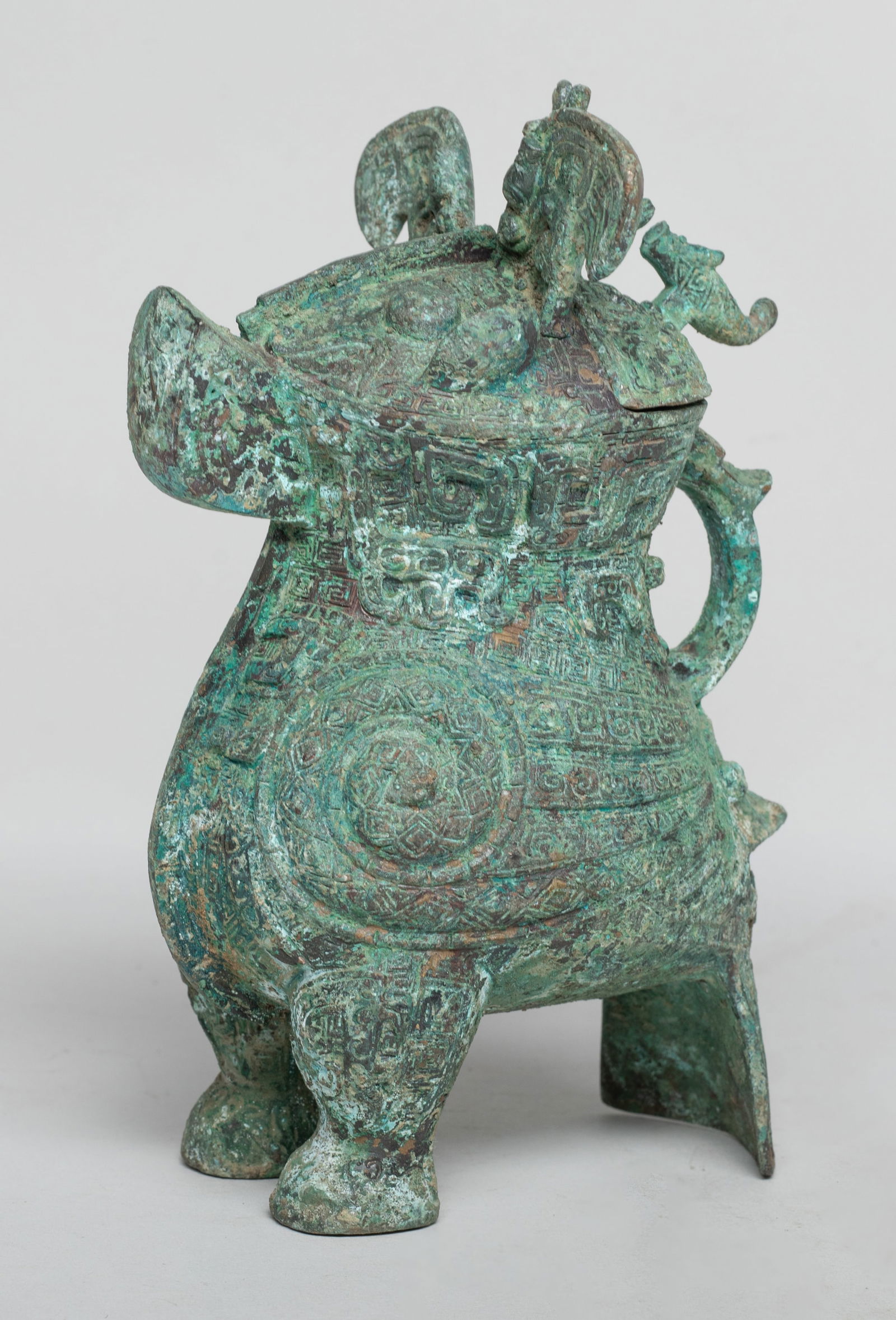 Chinese Bronze Beast Covered Vase (1 of 15)