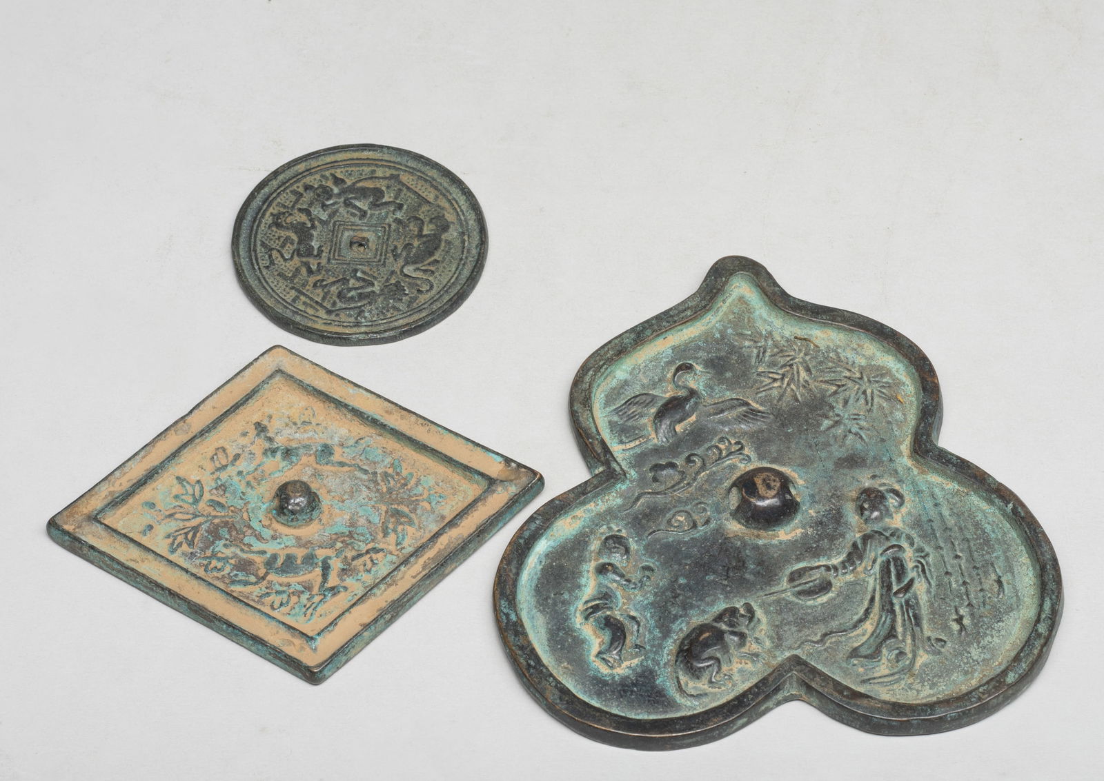 Estate Set Chinese Bronze Mirrors (1 of 12)