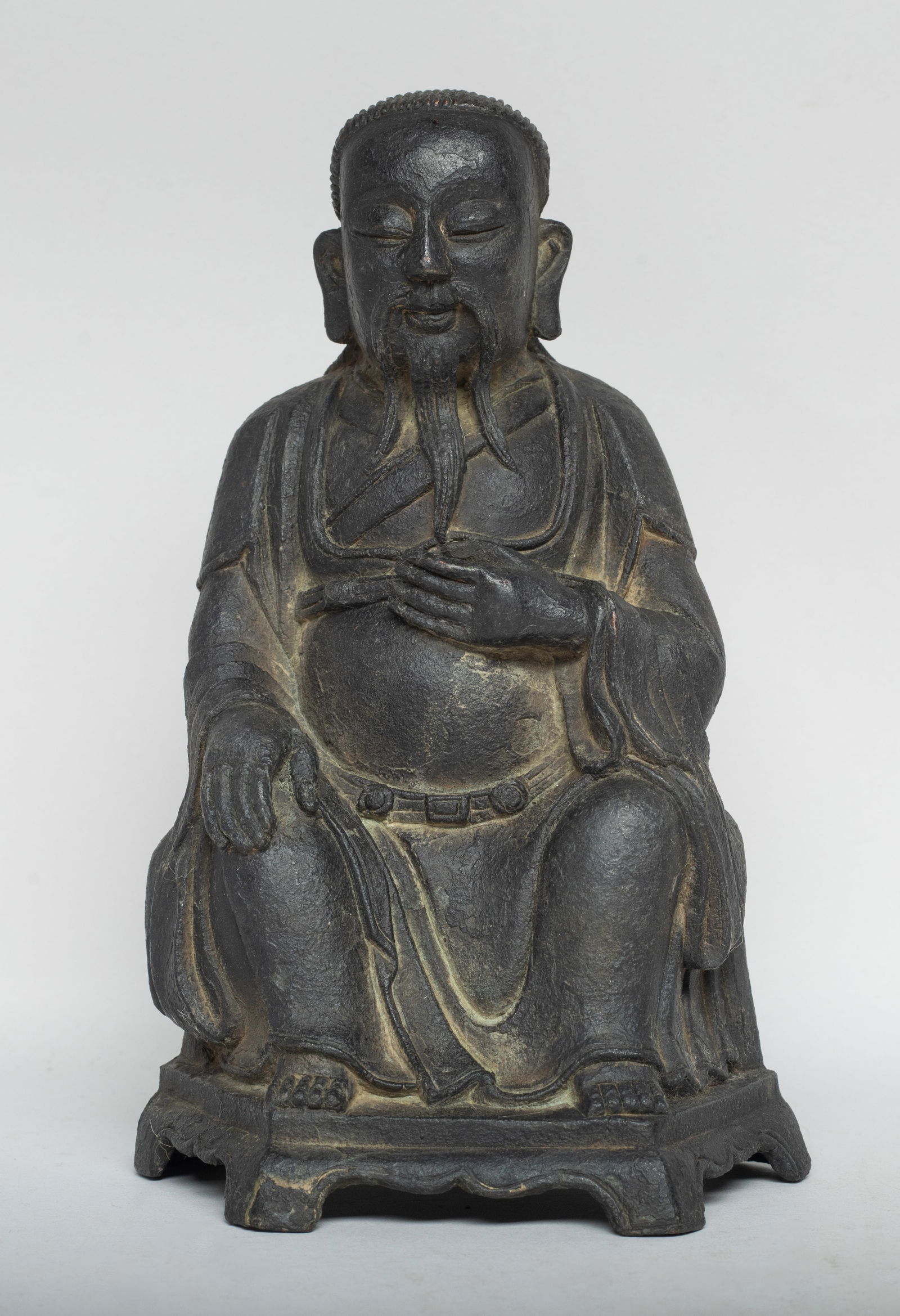 Chinese Cast Iron Sculpture of Buddha (1 of 12)