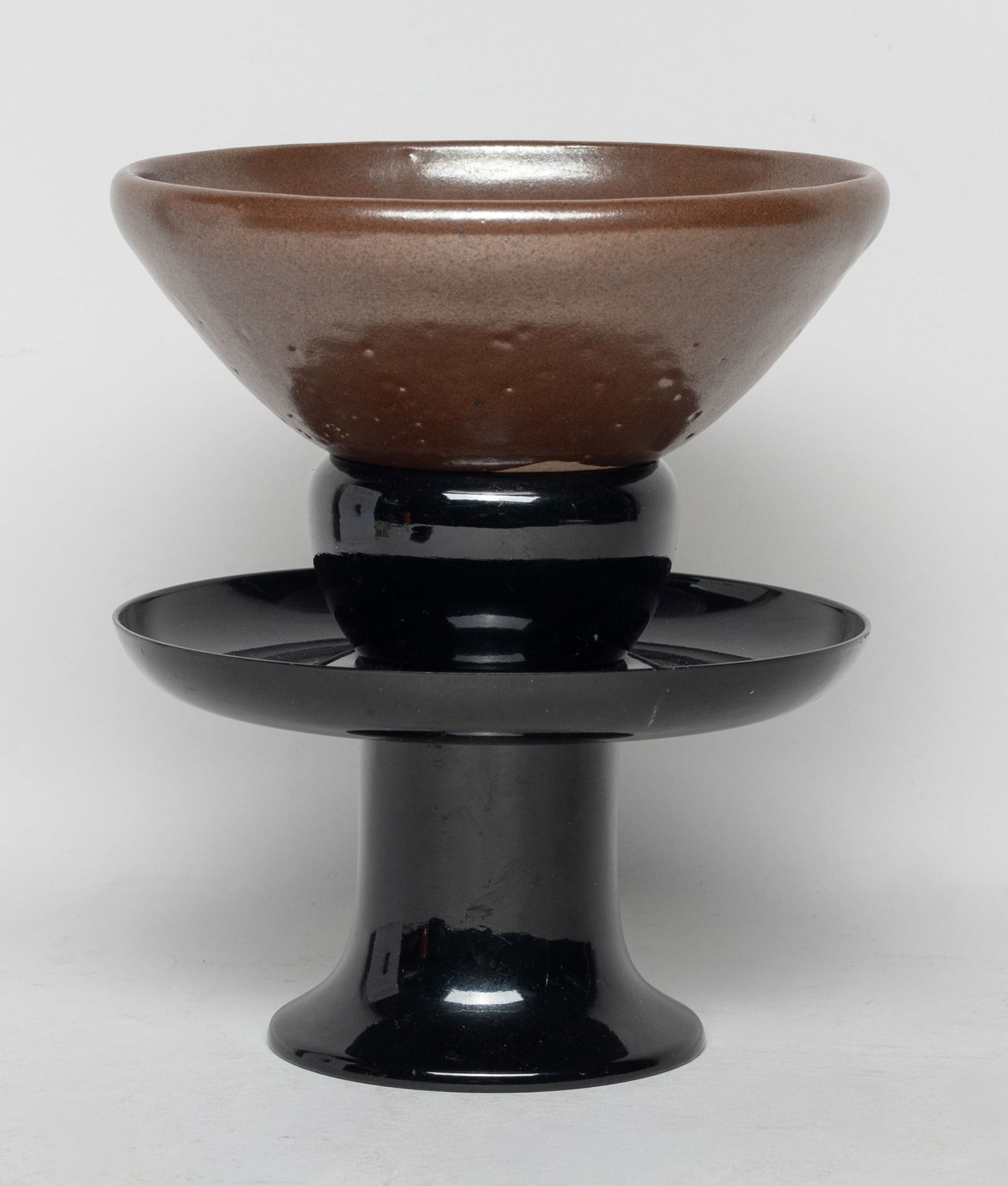 Rare Chinese Jian Type Porcelain Bowl on Stand (1 of 9)