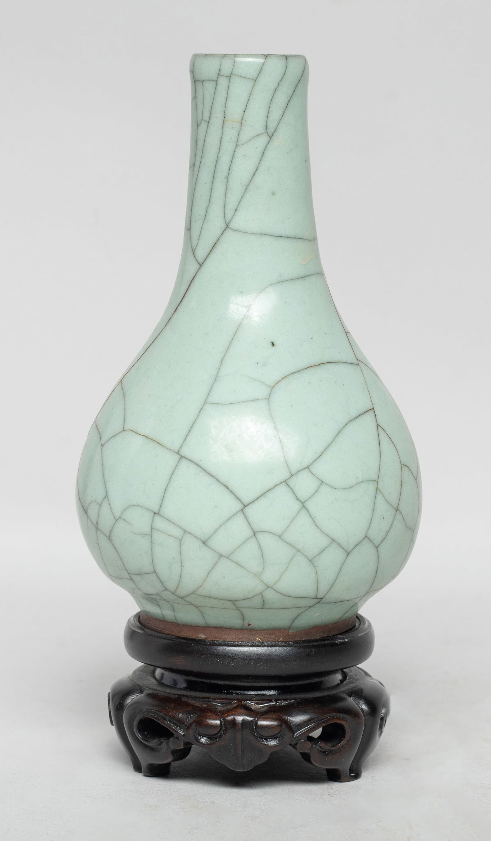 Chinese Crackle Glazed Porcelain Cabinet Vase (1 of 8)