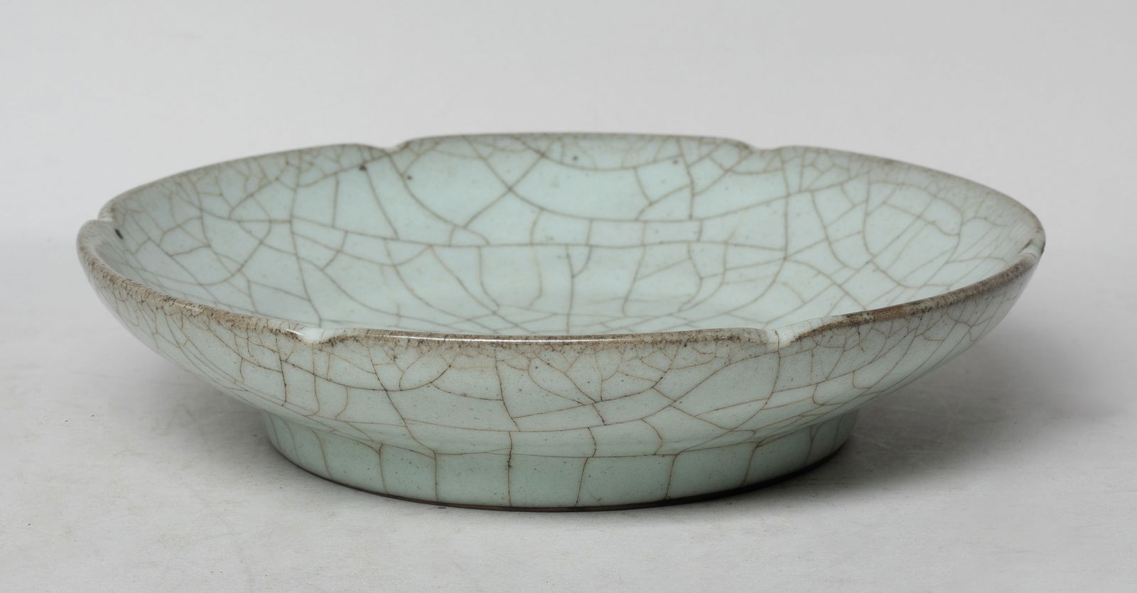 Estate Chinese Crackled Glazed Porcelain Plate (1 of 8)