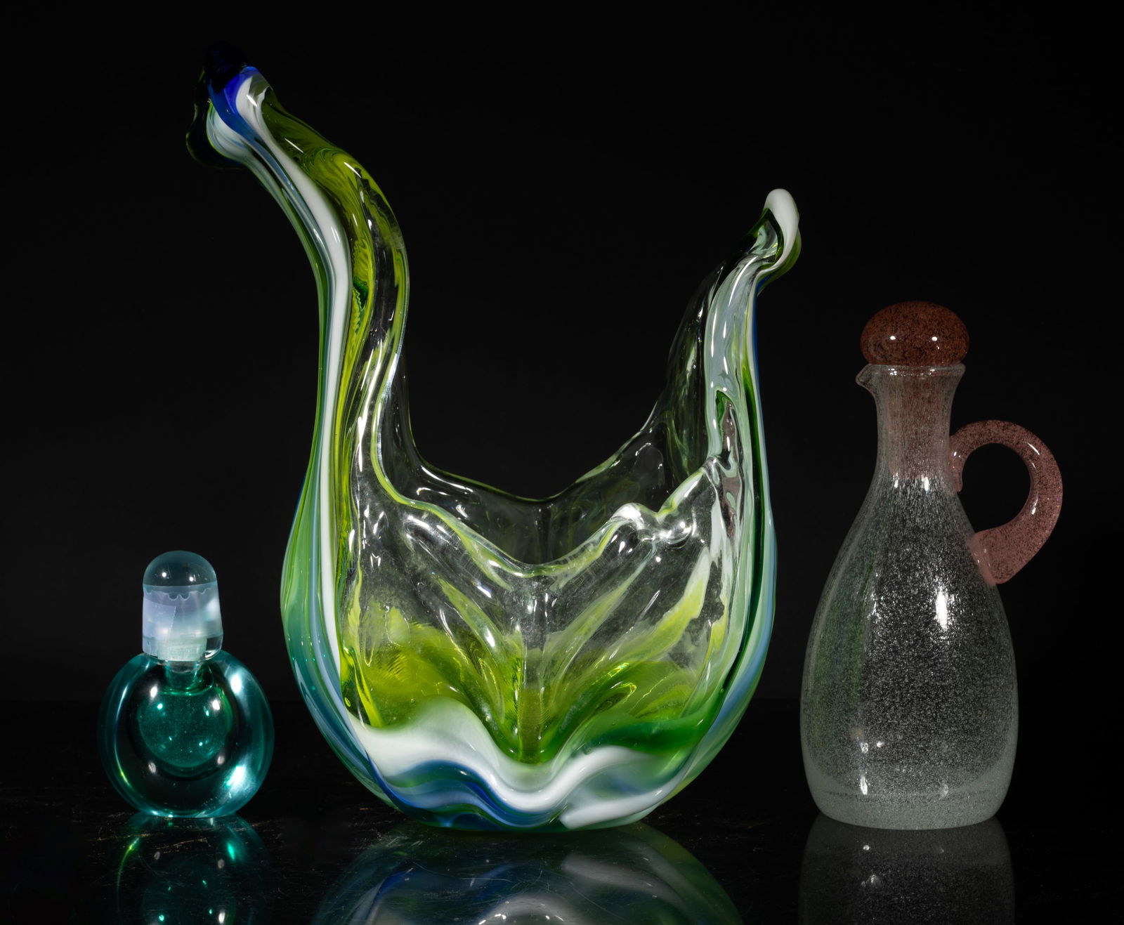 Vintage Art Glass Vases, Bottle (1 of 17)