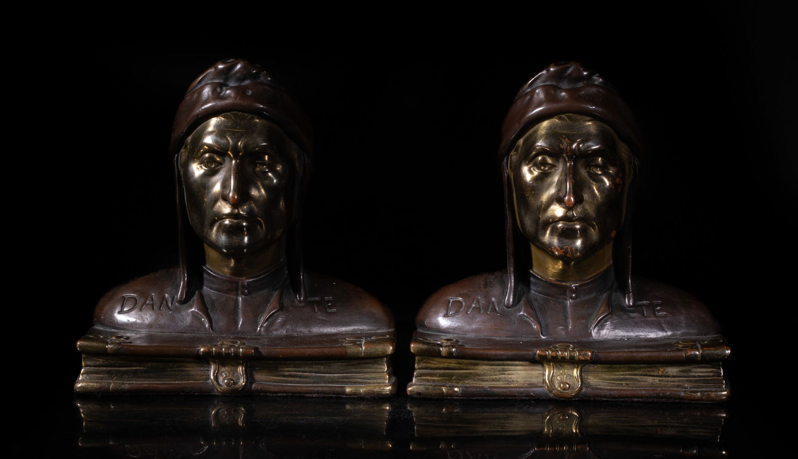 1900-30s Gold Color on Bronze Sculptures Bookends (1 of 11)