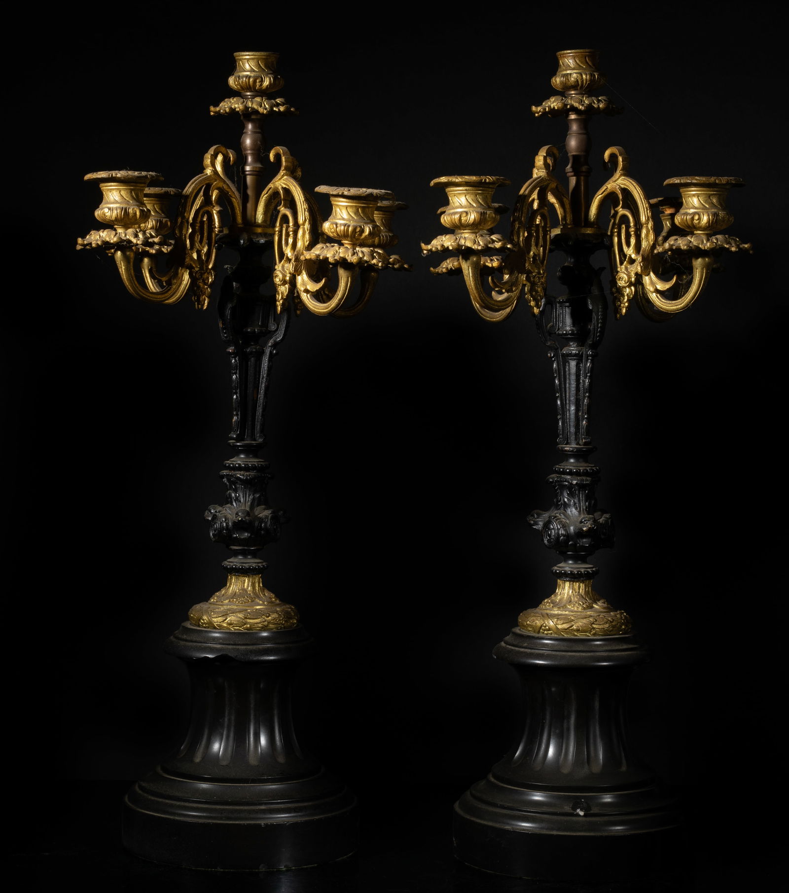 Pair Early 1900s France Candlesticks (1 of 10)
