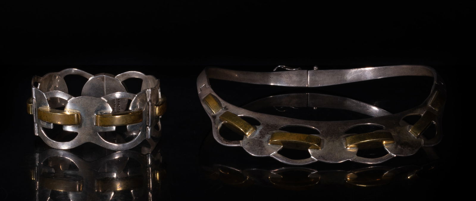 Heavy Gold Plated Sterling Choker, Bracelet (1 of 12)