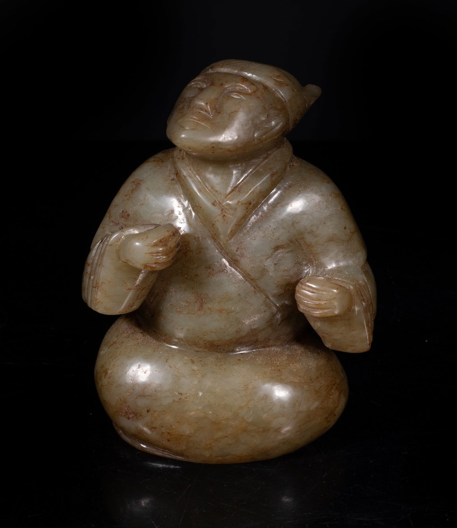 Large Chinese Russet Jade Sculpture of Figure (1 of 13)