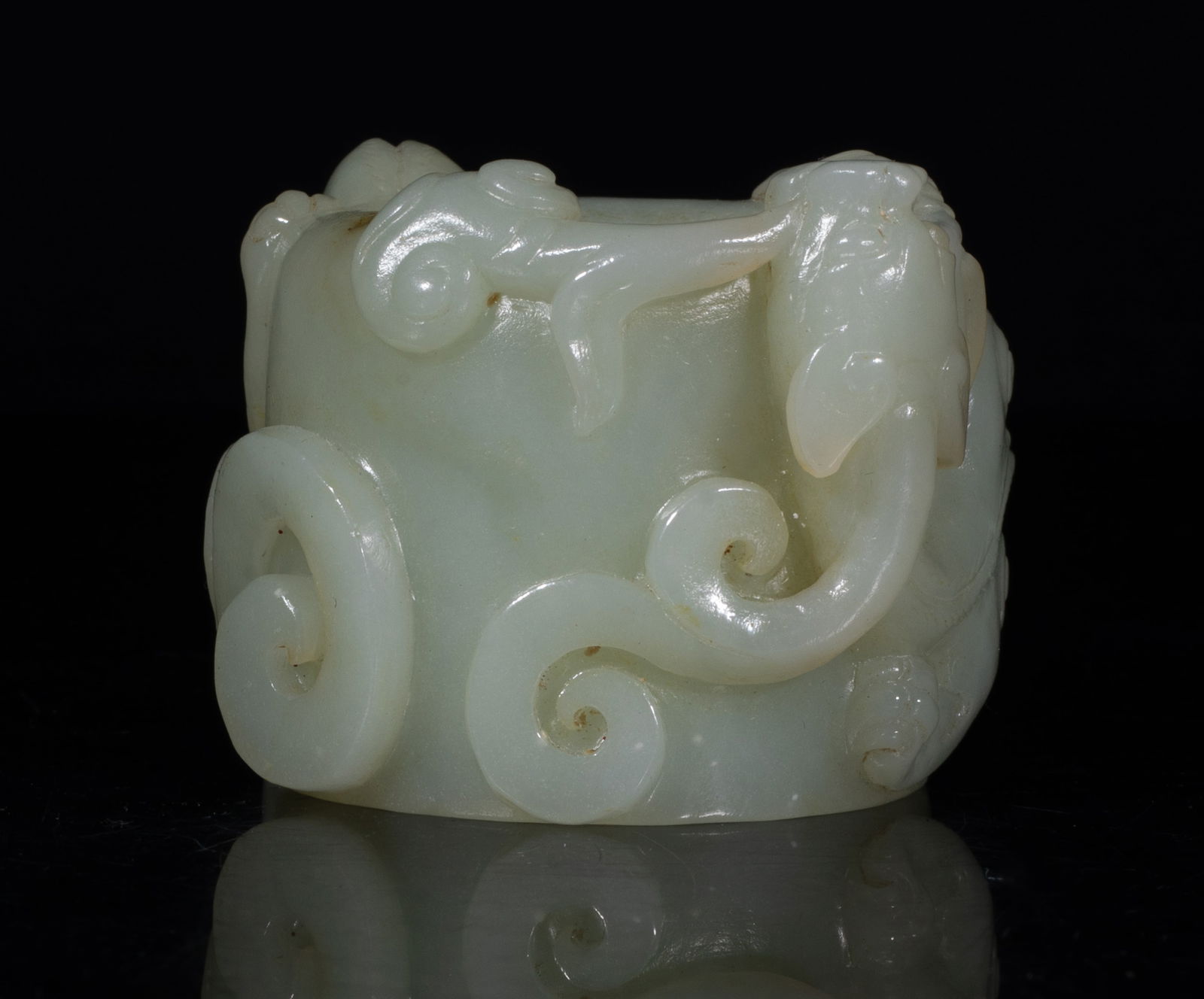 Large Chinese Jade Carved Thumb Ring (1 of 12)