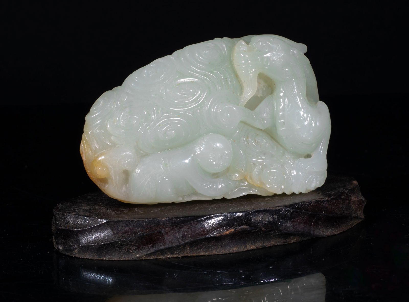 Rare Chinese White Jade Sculpture w/ Base (1 of 14)