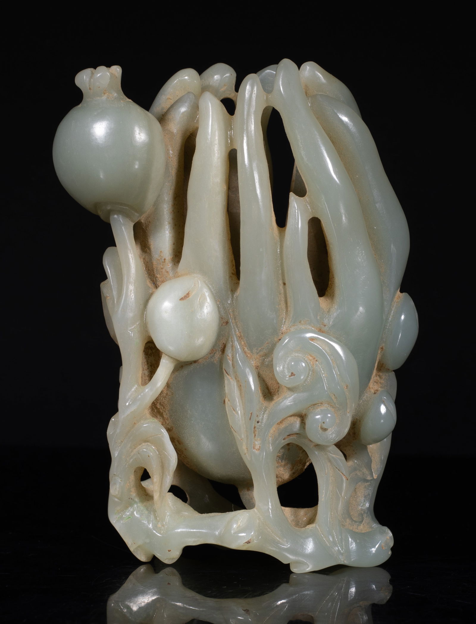 Chinese Jade Carved Fruit Vase (1 of 12)