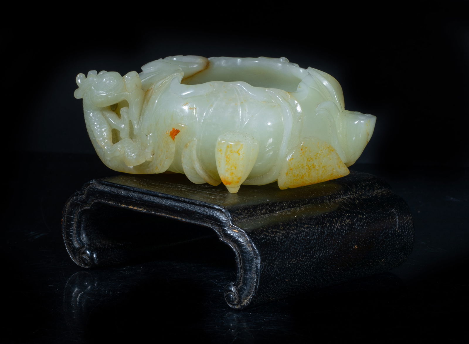 Chinese Russet Jade Brush Washer w/ Base (1 of 18)