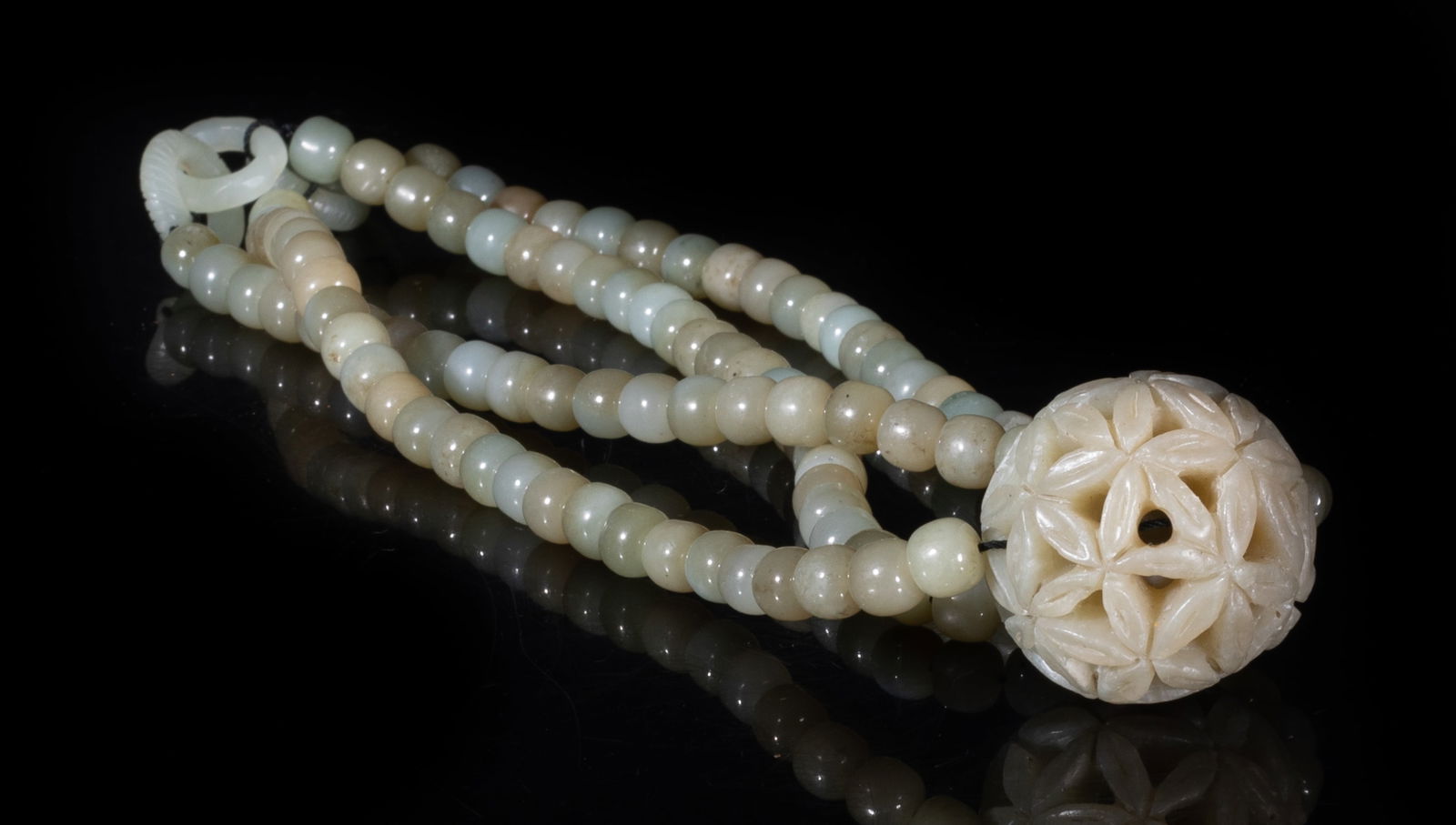 Rare Vintage Chinese Export Russet Jade Necklace (1 of 13)