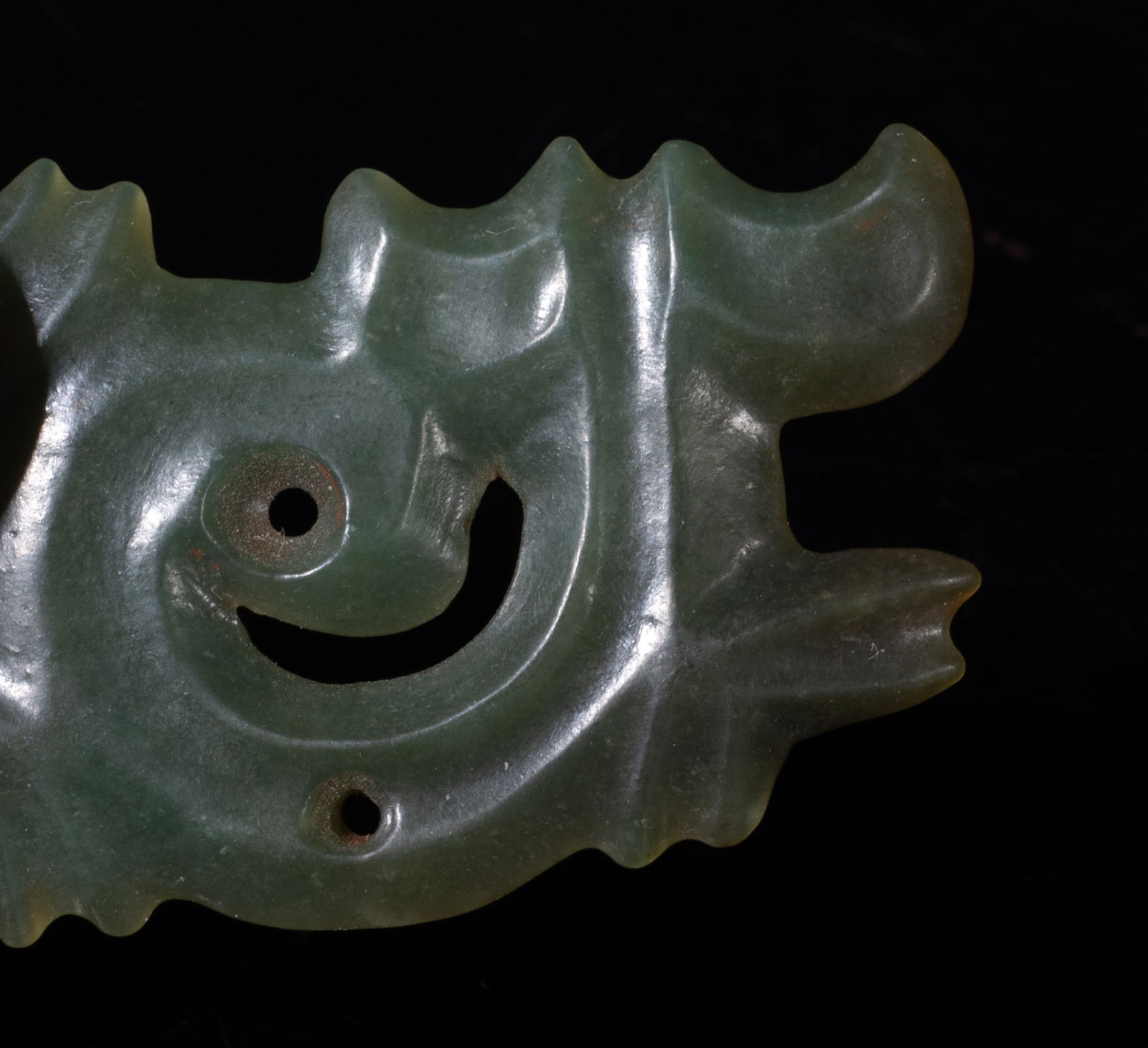 Three Chinese Export Jade Pendants - 10