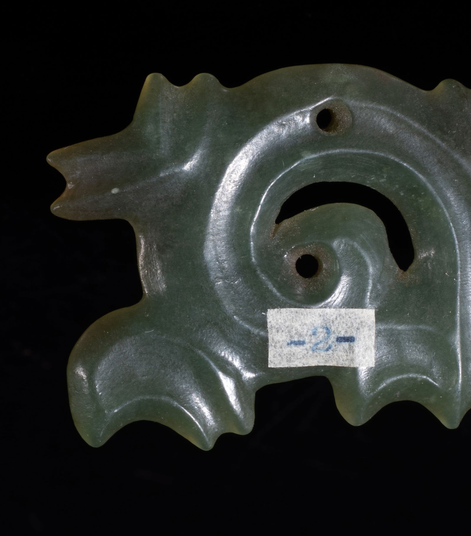 Three Chinese Export Jade Pendants - 9