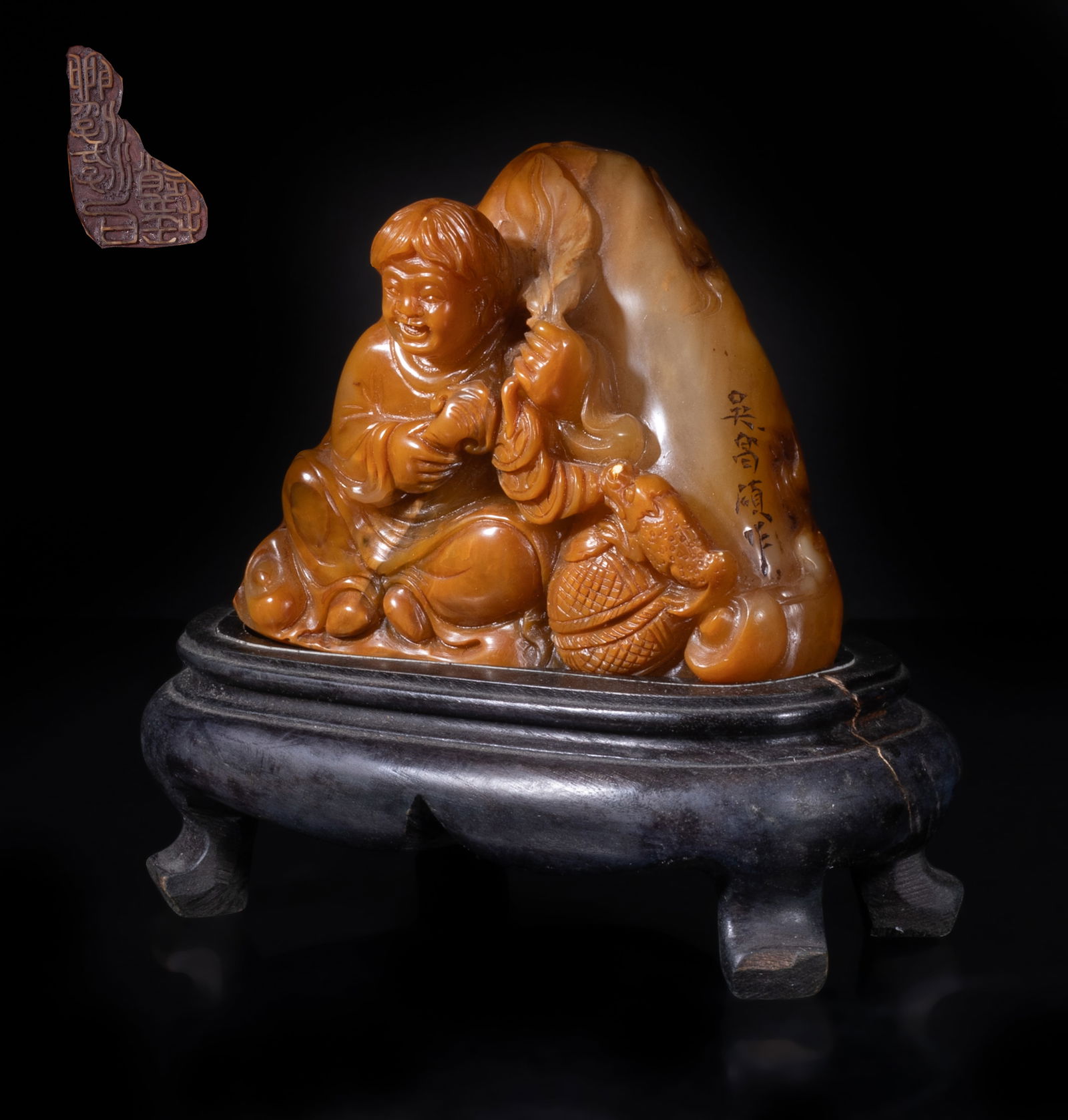 Chinese Russet Pebble Shoushan Stone Sculpture (1 of 17)