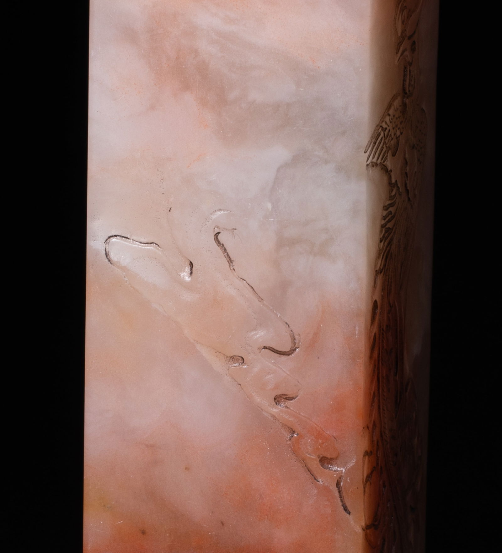 Two Tall Chinese Translucent Stone Seals - 15