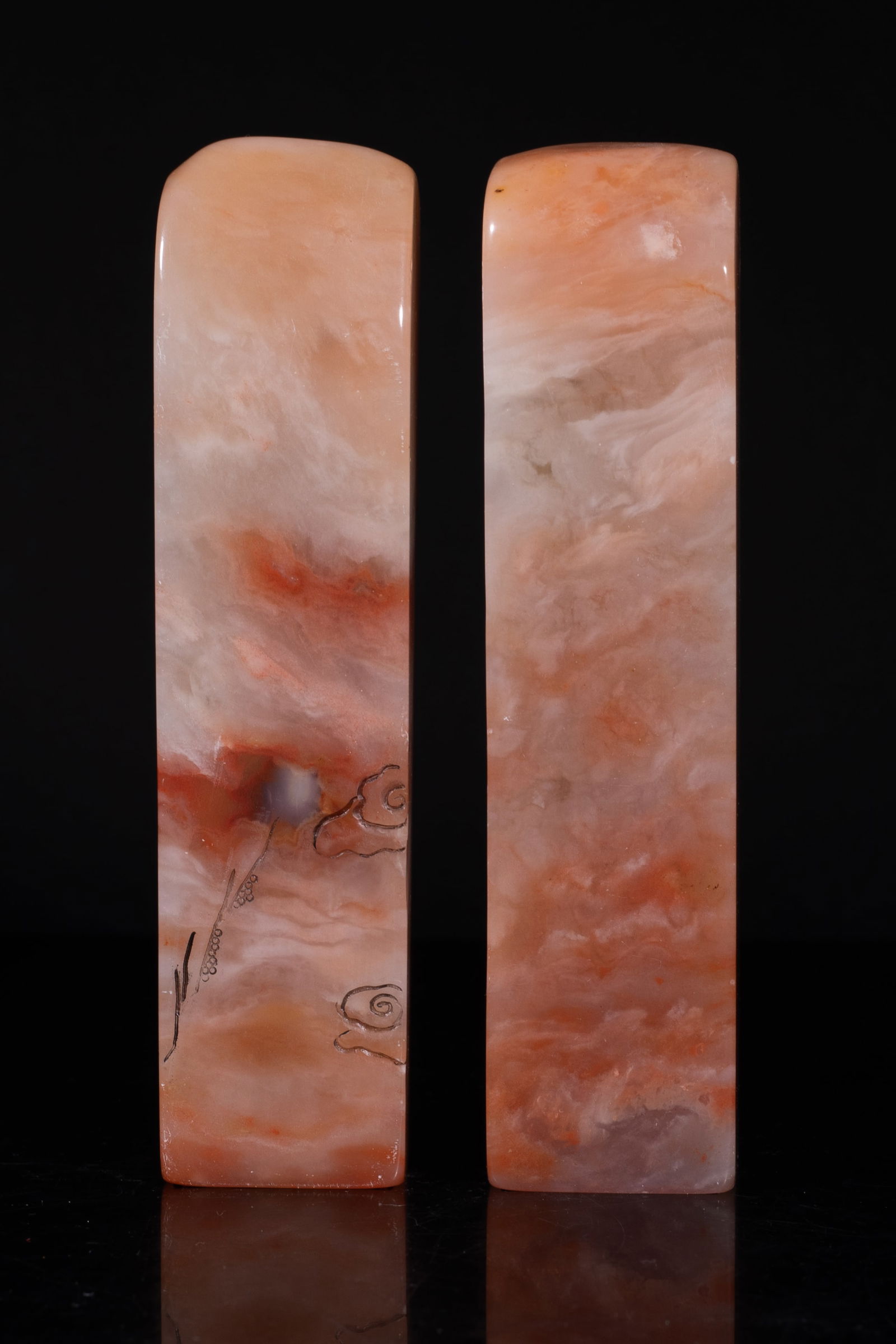 Two Tall Chinese Translucent Stone Seals - 3