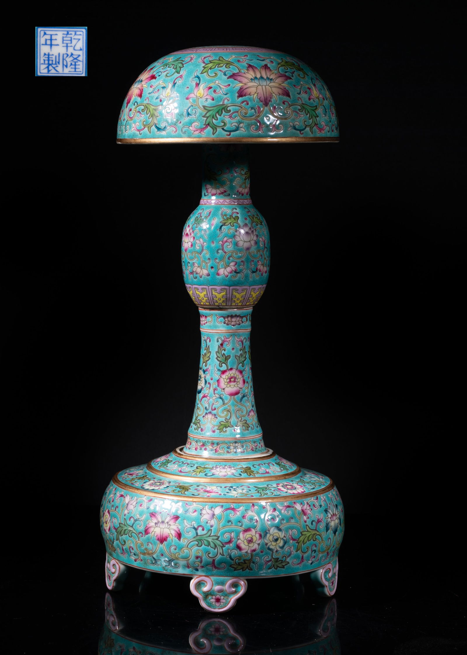 Tall Chinese Famille Rose Porcelain Hat Stand (1 of 12)
