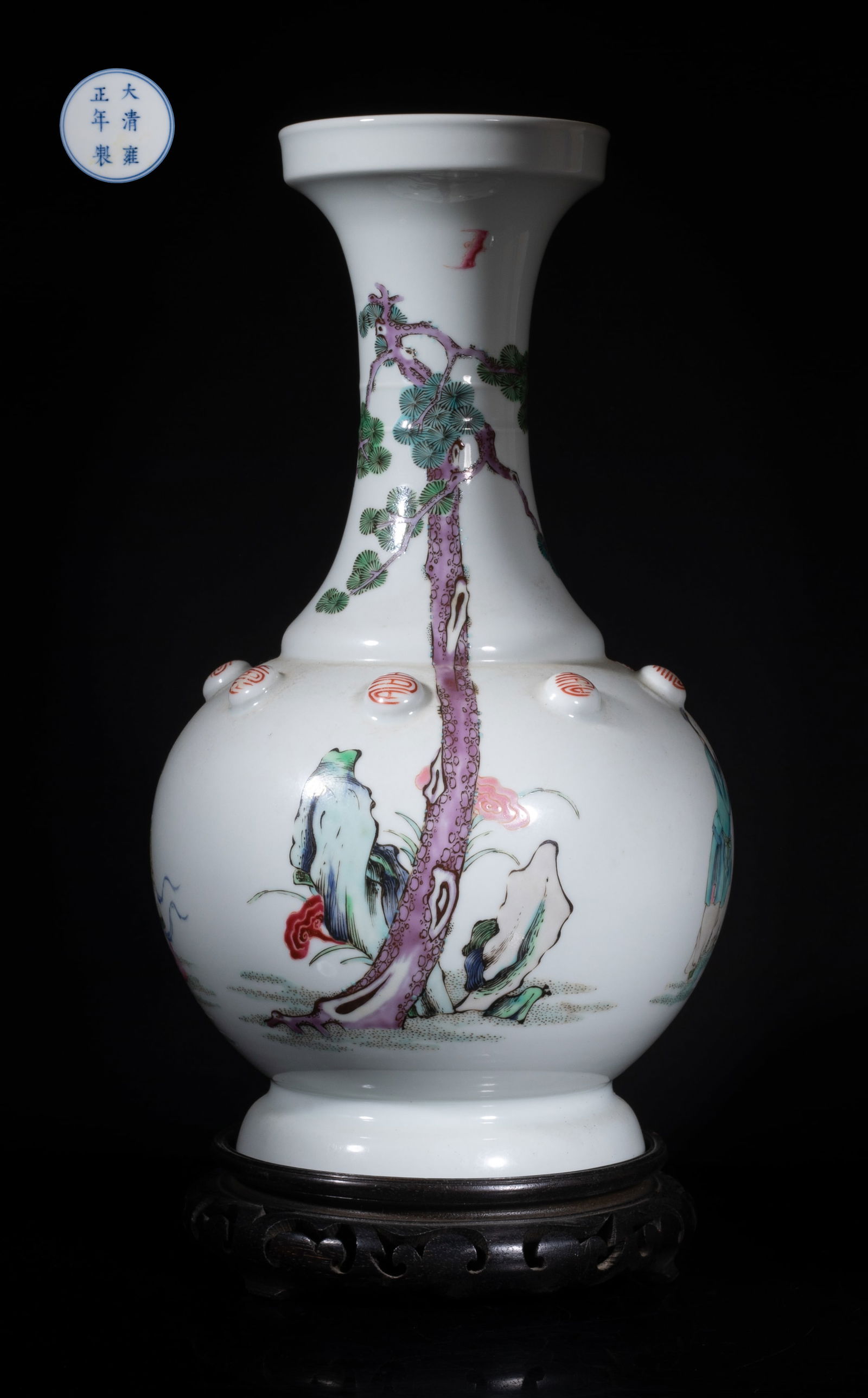 Tall Chinese Famille Rose Porcelain Vase (1 of 13)