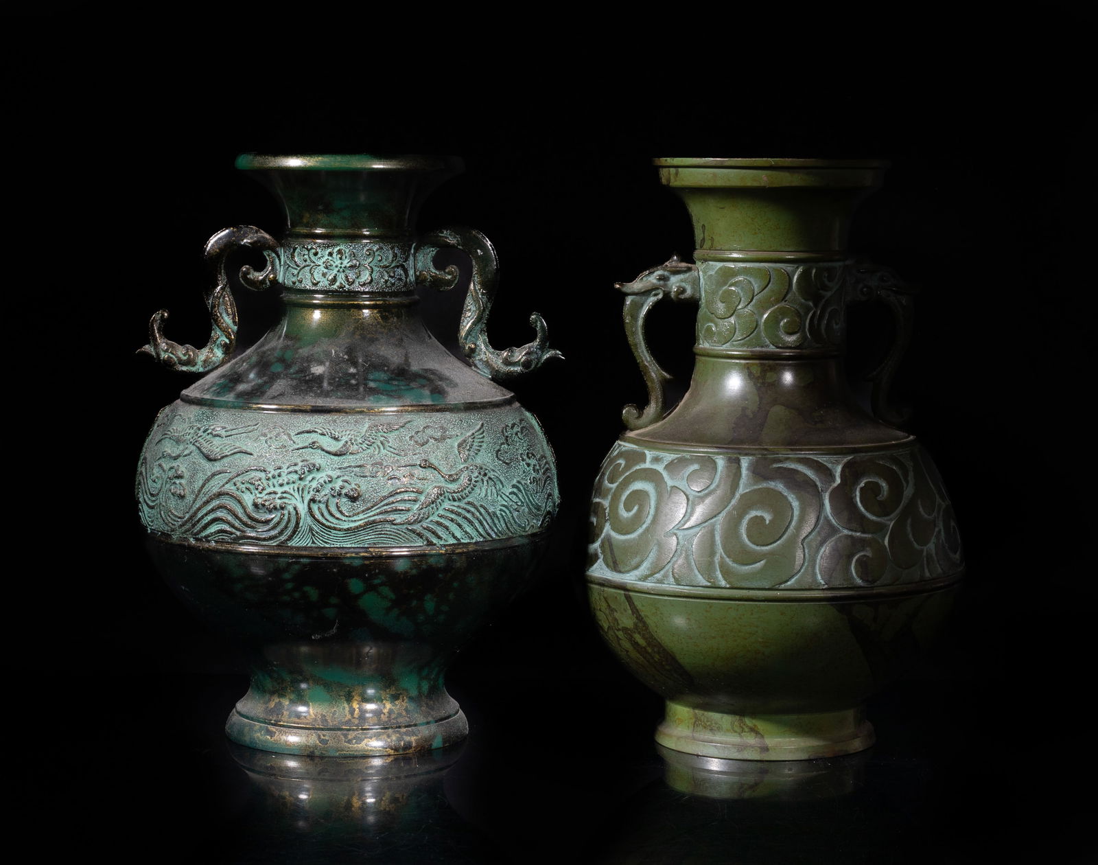 Two Vintage Japanese Painted House Decor Vases (1 of 19)