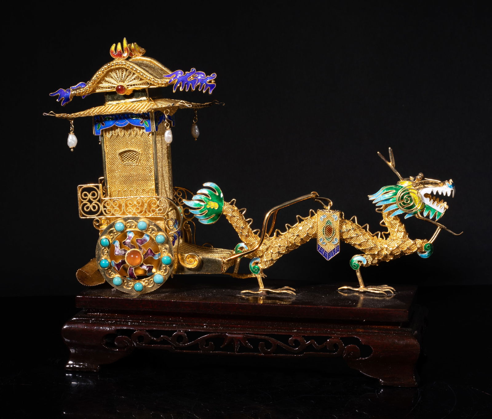 Estate Chinese Gold on Sterling Silver Sculpture (1 of 15)