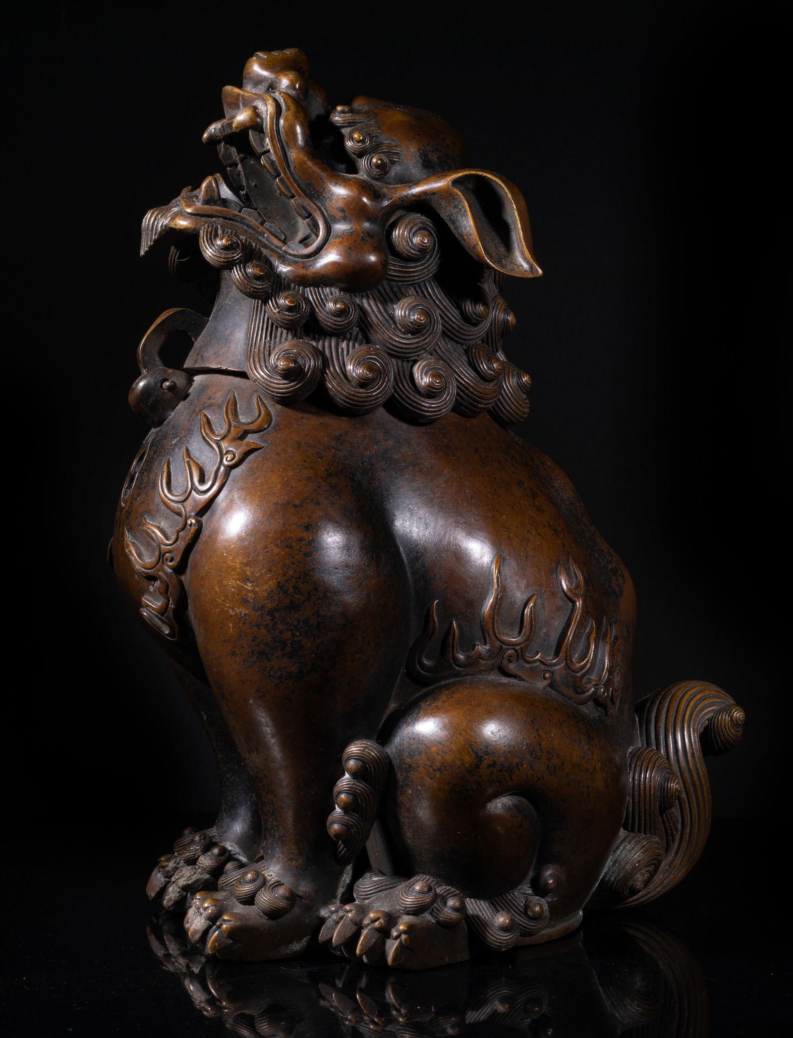 Large Chinese Bronze Foo Dog Censer (1 of 17)