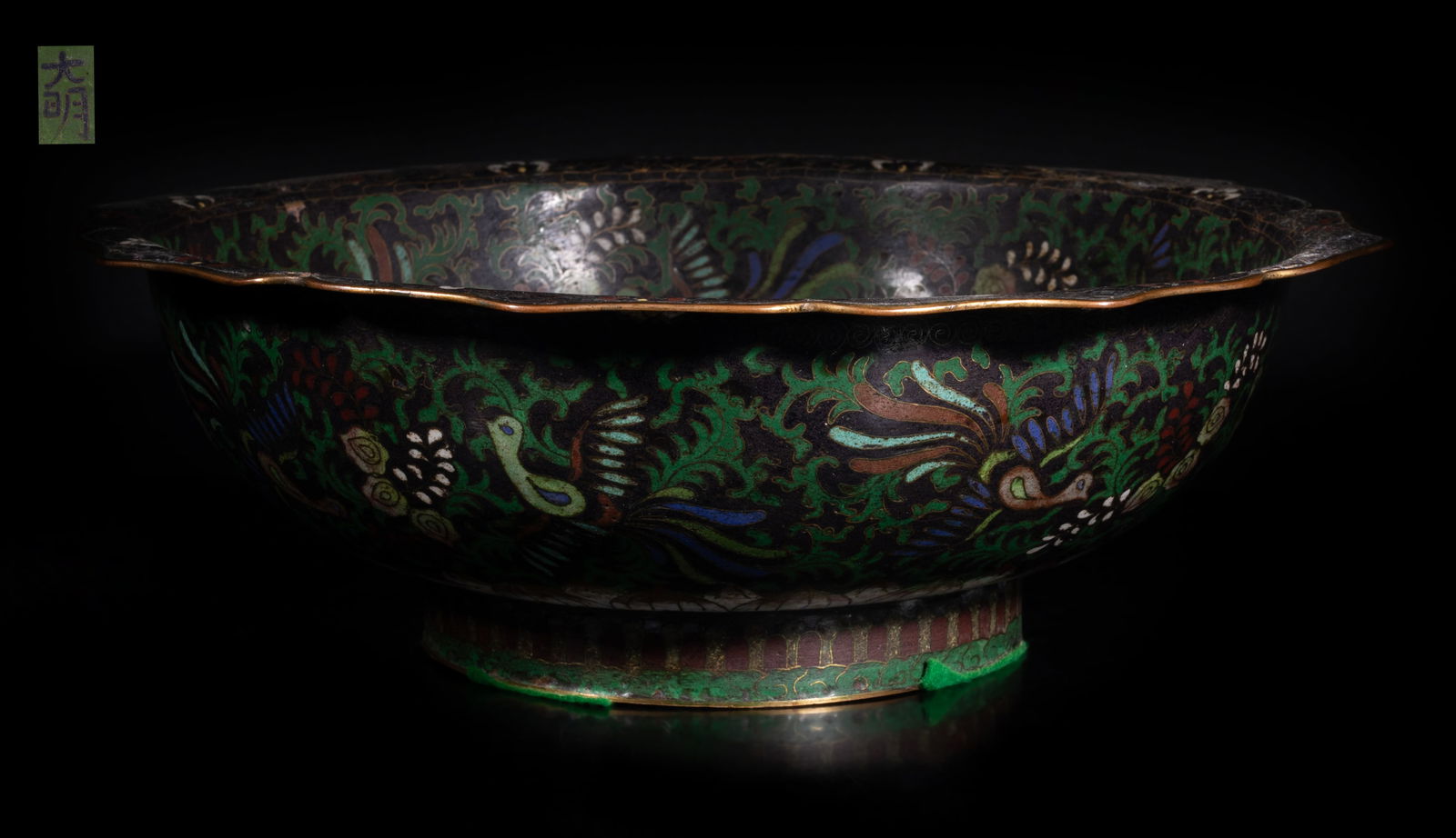 Large Chinese Export Cloisonne Bowl (1 of 15)