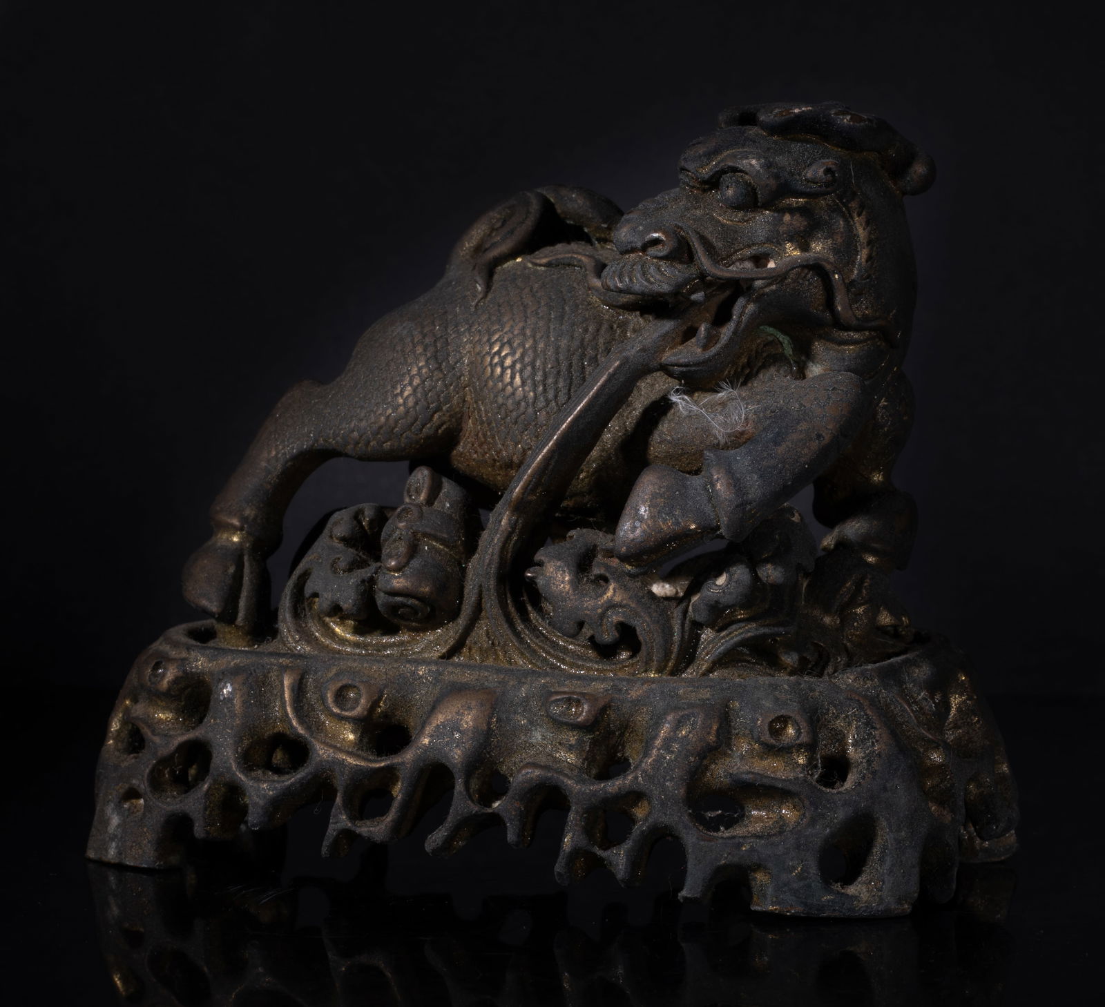 Chinese Gilt Bronze Sculpture of Qilin (1 of 14)