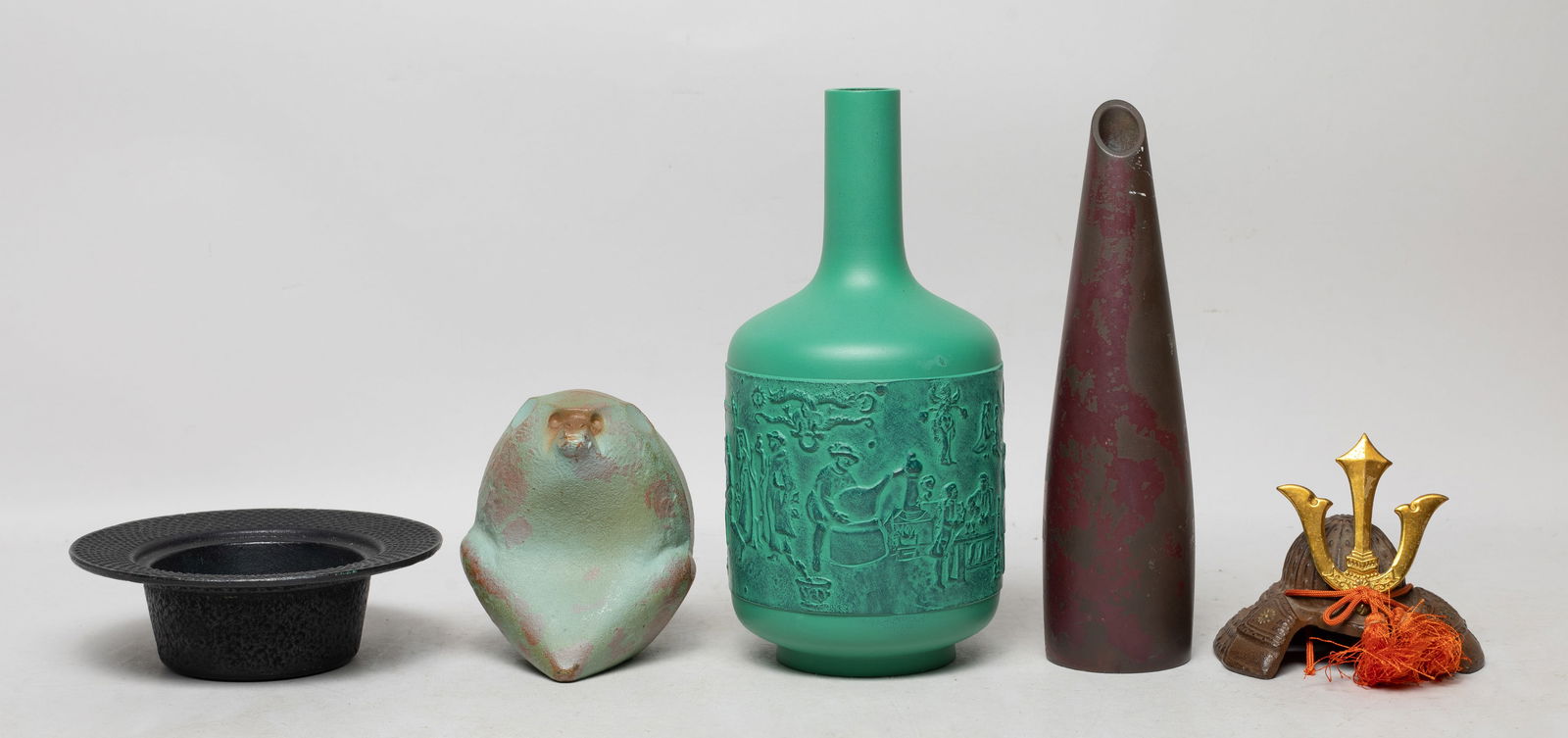 Set Vintage Asian Metal Table Sculptures (1 of 16)