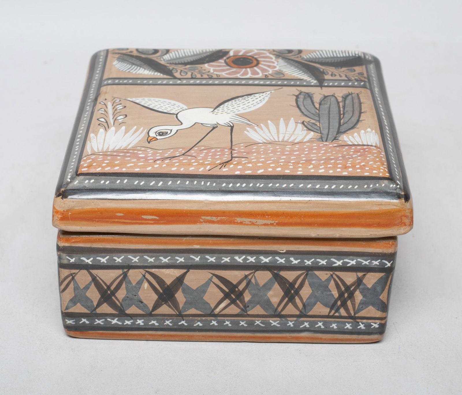 Vintage Mexico Painted Clay Box (1 of 9)