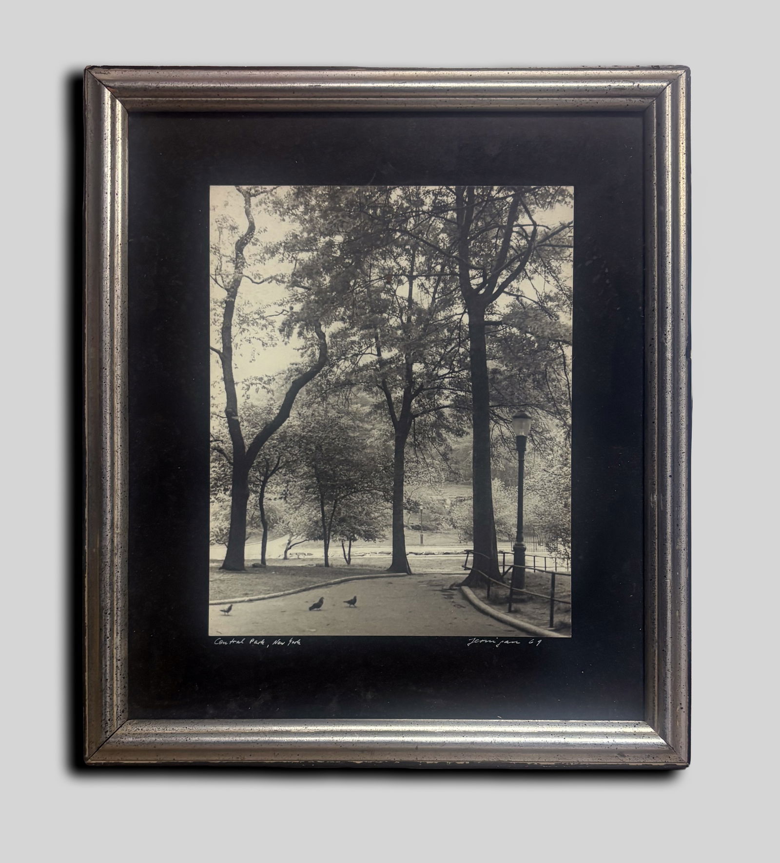 Vintage Wall Hanging of Central Park, NYC: Vintage wall hanging print of Central Park, new York, framed. Approx. 15.3*13.2 inch (frame size).