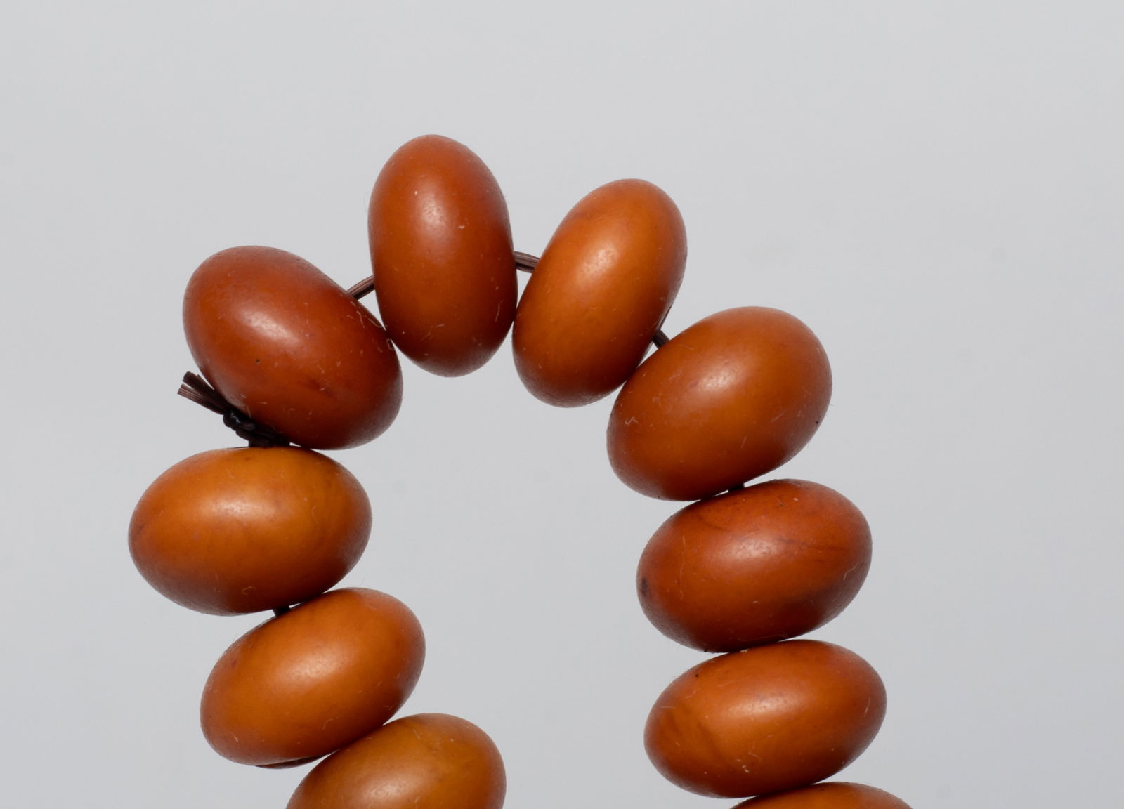 Two Chinese Export Amber Prayer Bead Bracelets - 3