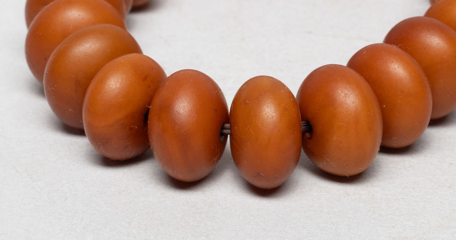 Two Chinese Export Amber Prayer Bead Bracelets - 4