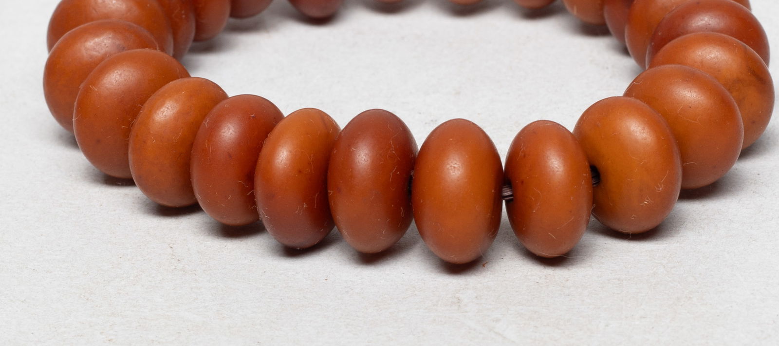 Two Chinese Export Amber Prayer Bead Bracelets - 6