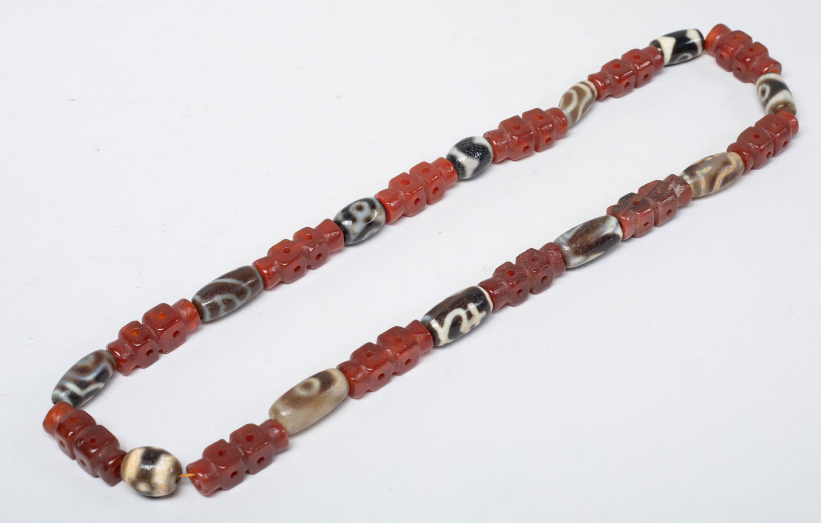 Chinese/ Tibetan Dzi Beads, Agate Necklace (1 of 8)