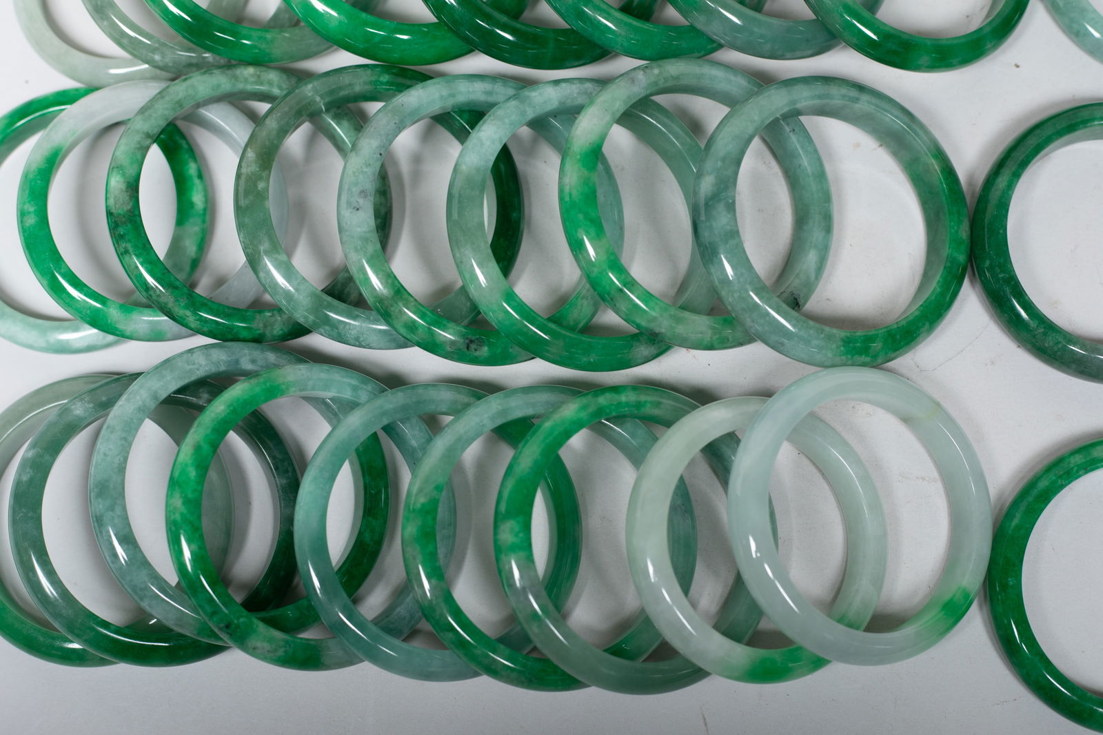 Estate Large Groups Chinese Export Bangles - 8