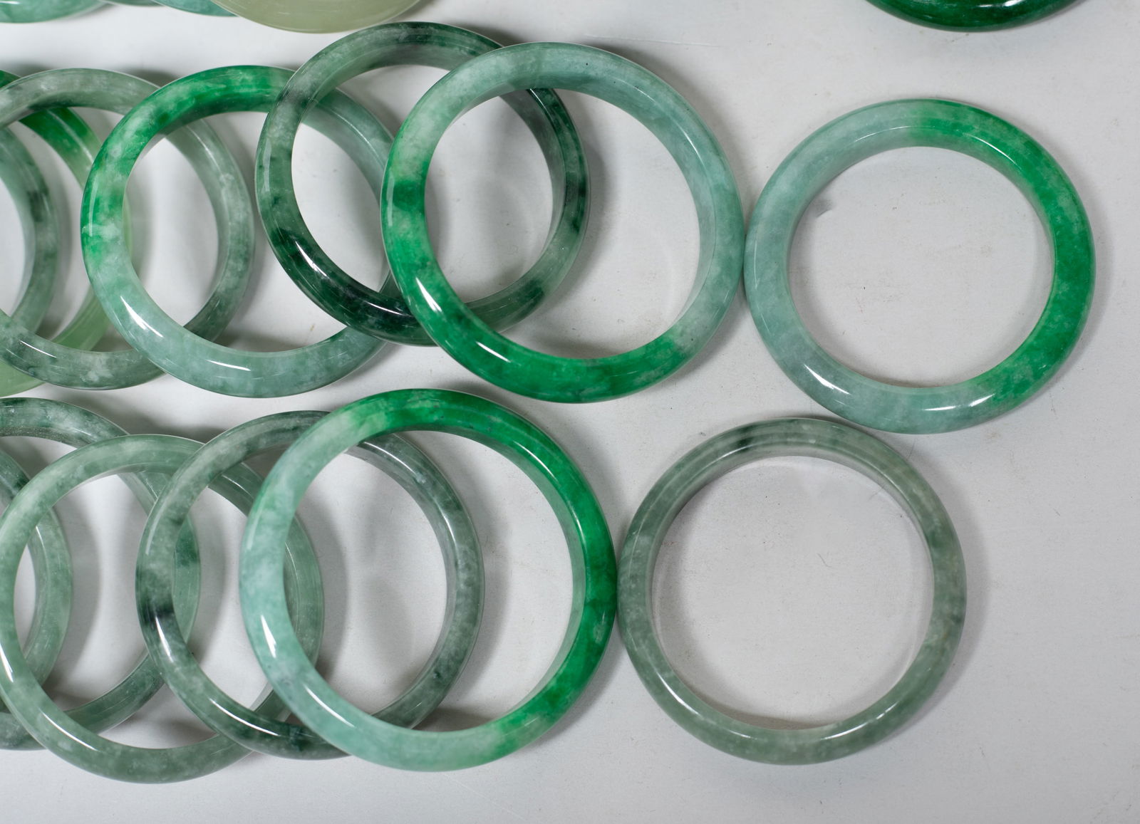 Estate Large Set Chinese Export Bangles - 10