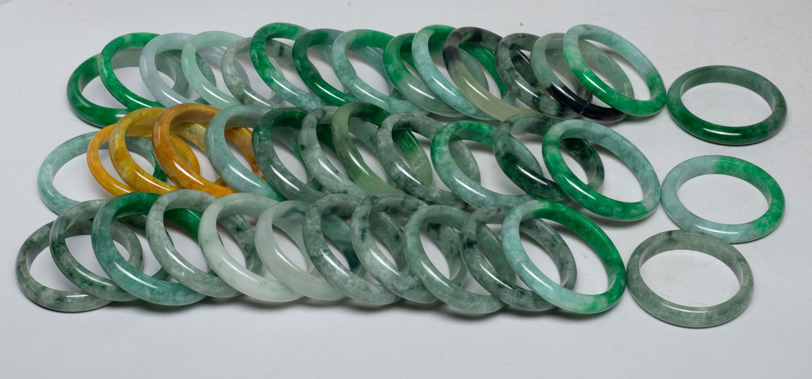 Estate Large Set Chinese Export Bangles - 3