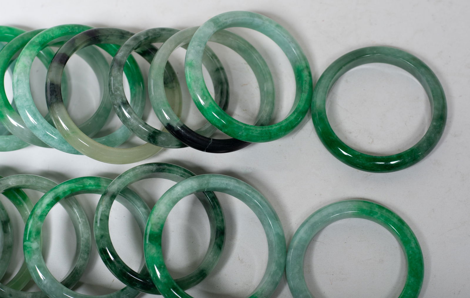 Estate Large Set Chinese Export Bangles - 6