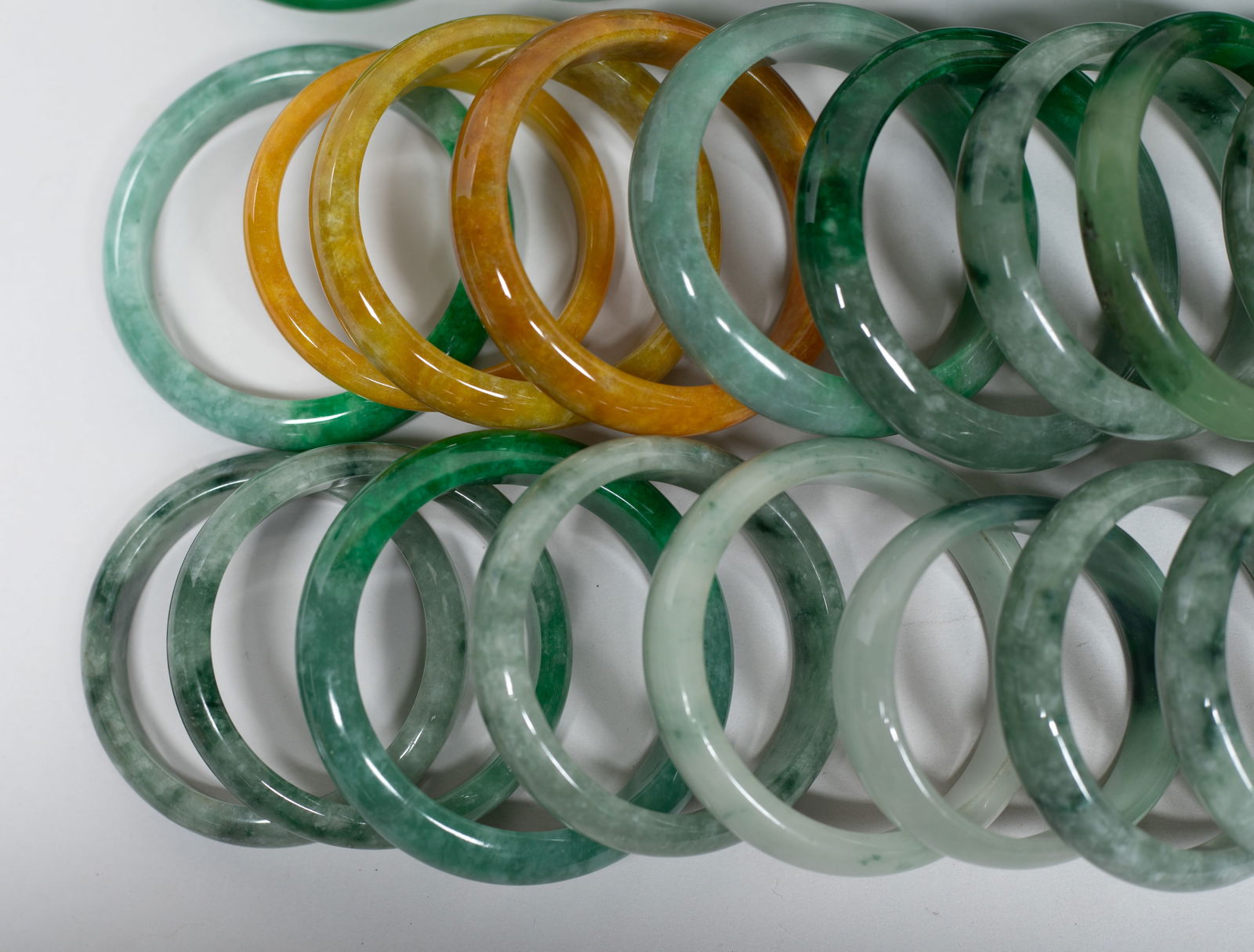 Estate Large Set Chinese Export Bangles - 7