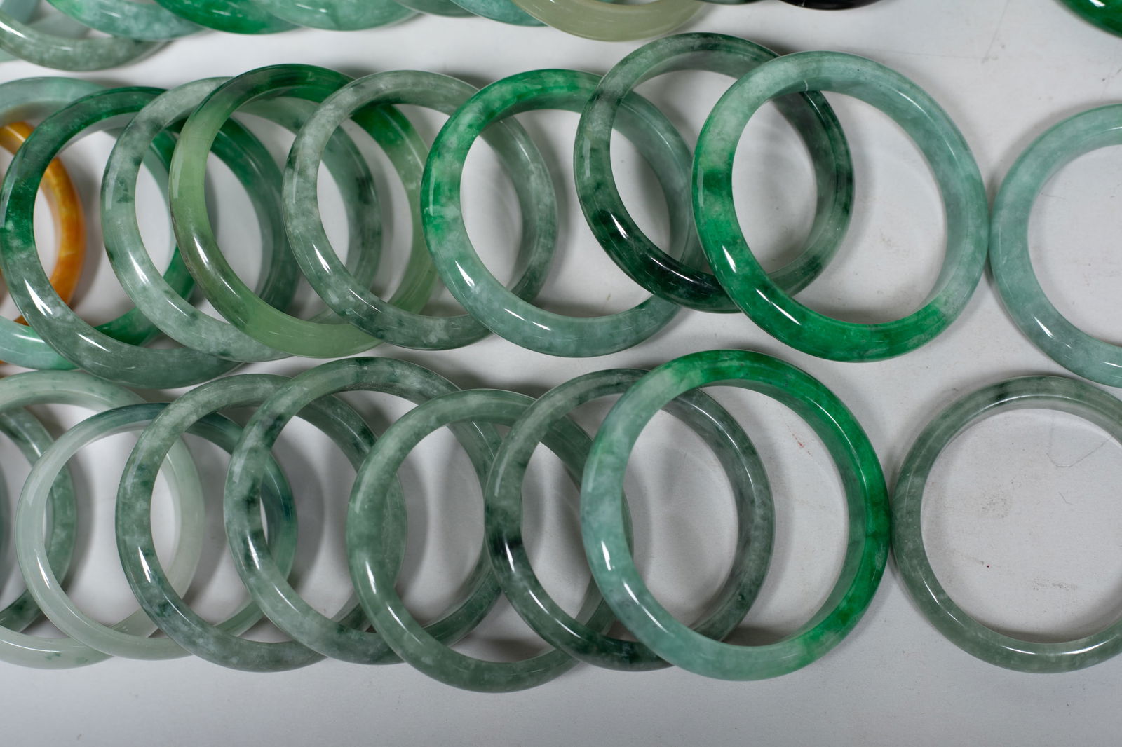 Estate Large Set Chinese Export Bangles - 9