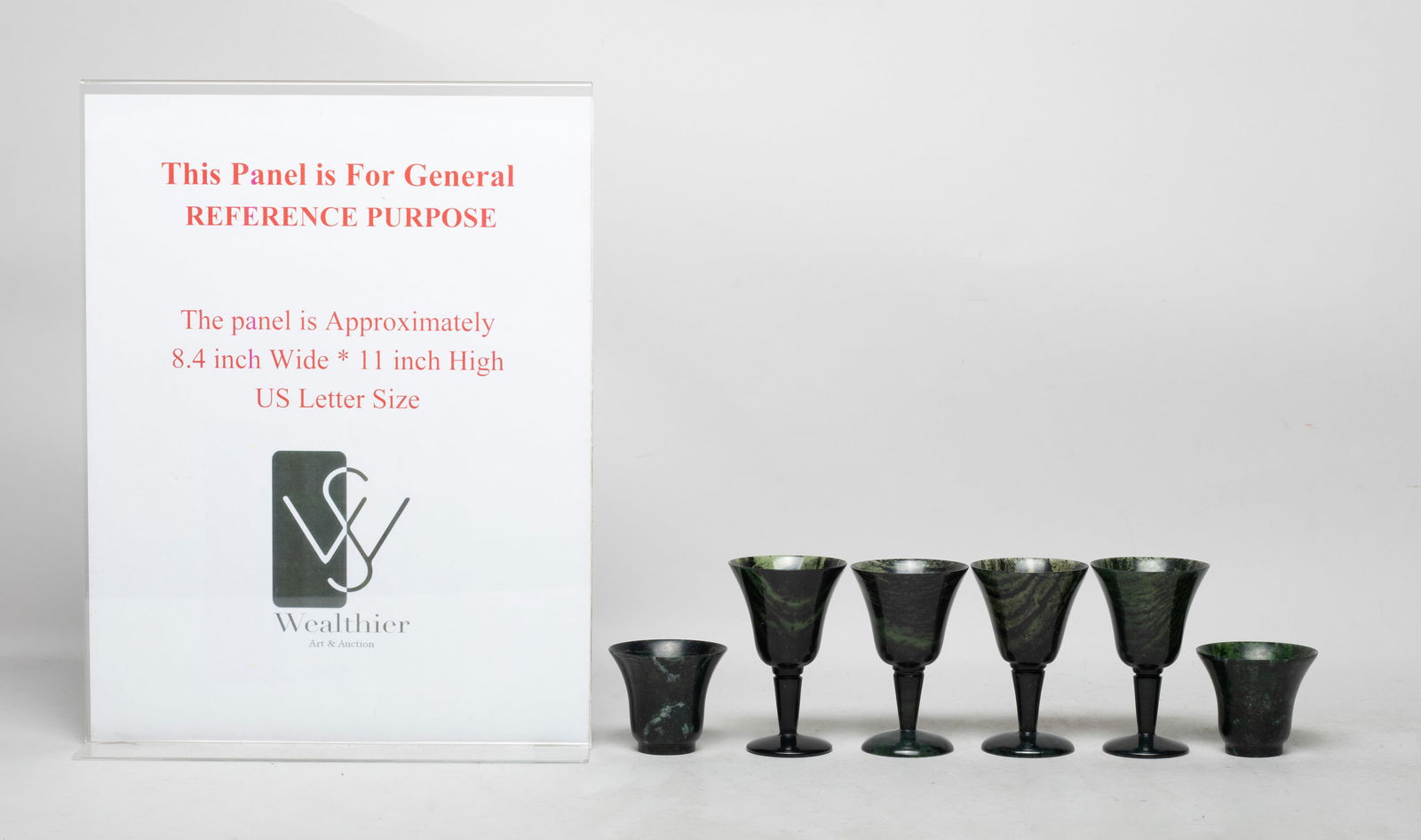 Set Chinese Spinach Jade Cups - 2