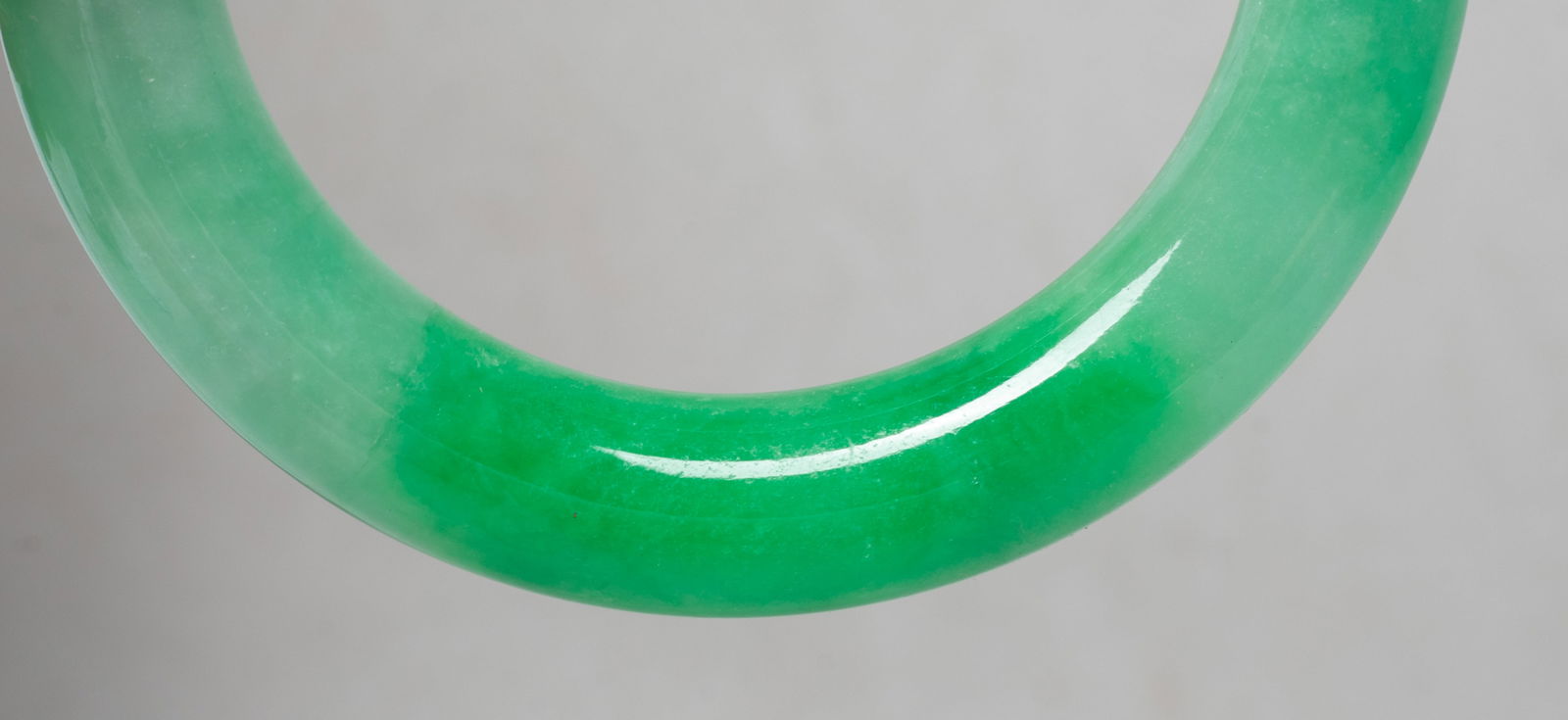 Estate Chinese Export Colored Stone Bangle - 6