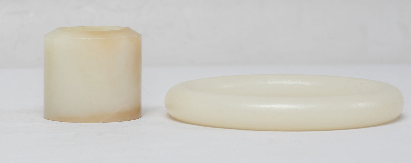 Chinese Russet White Jade Bangle & Ring (1 of 9)