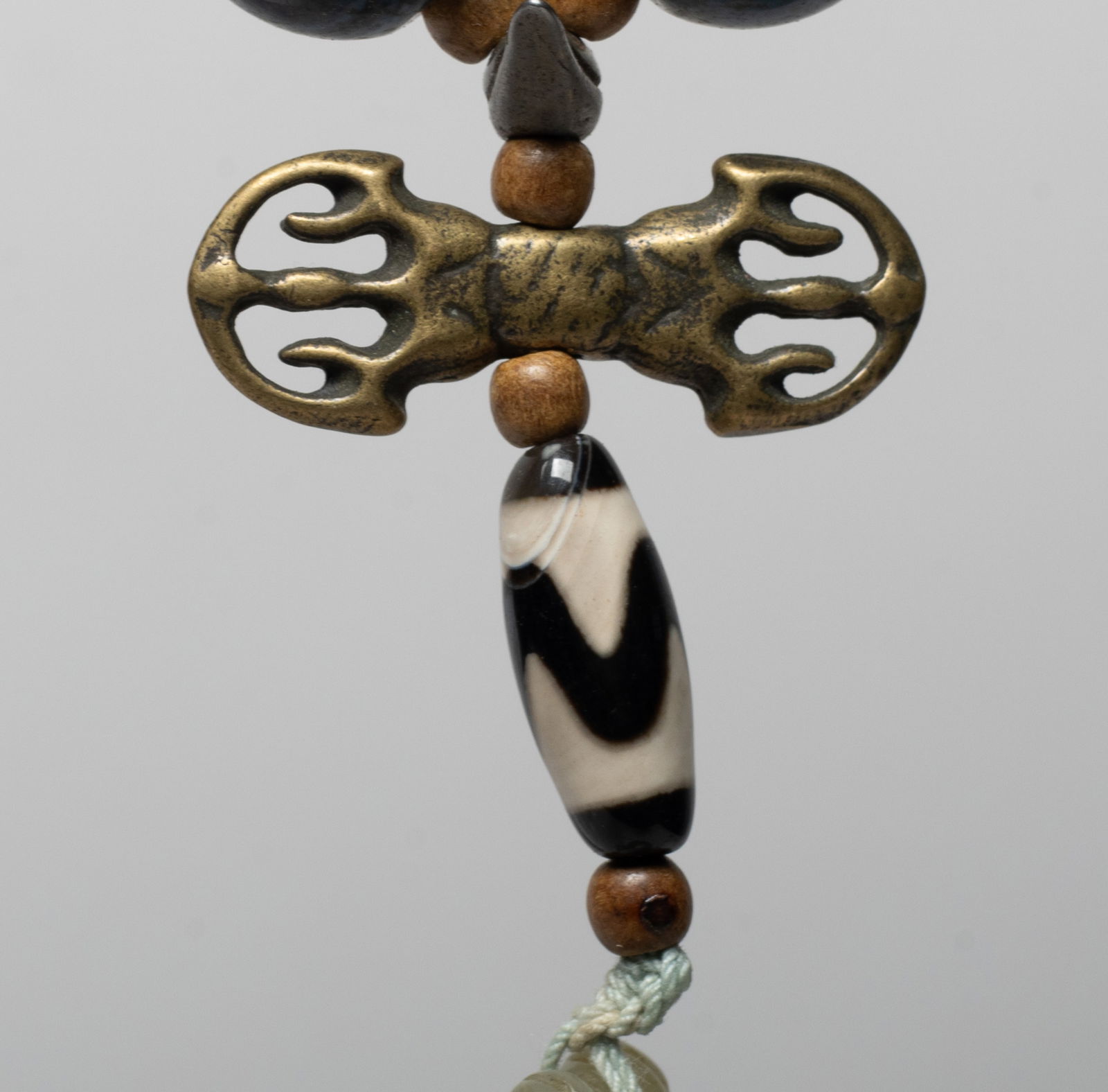 Chinese Agate, Jade Prayer Beads - 10