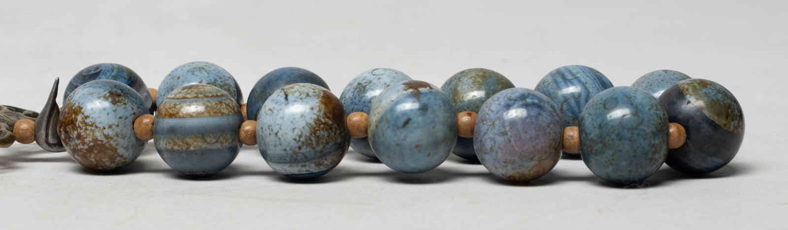 Chinese Agate, Jade Prayer Beads - 12