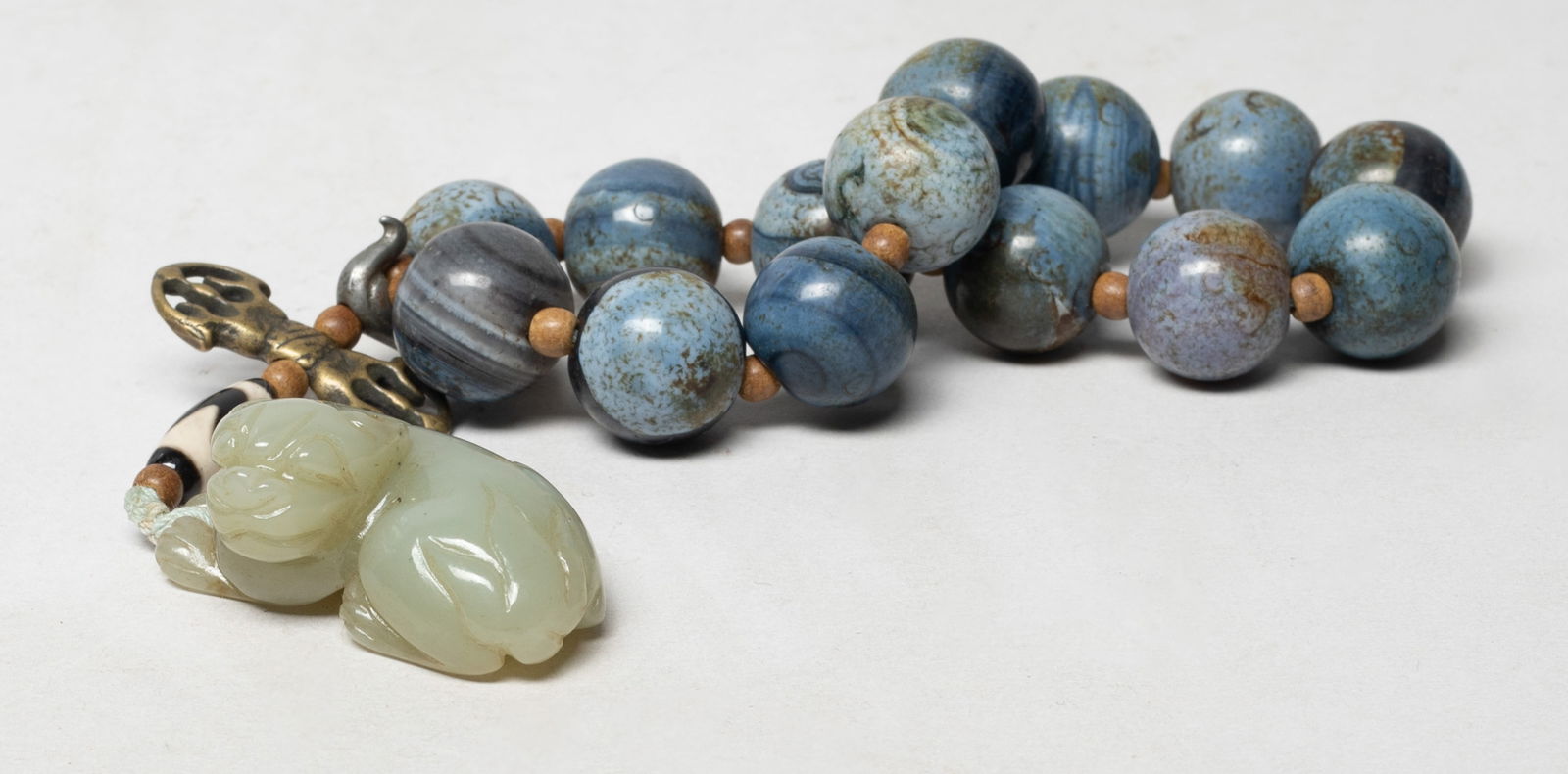 Chinese Agate, Jade Prayer Beads (1 of 15)