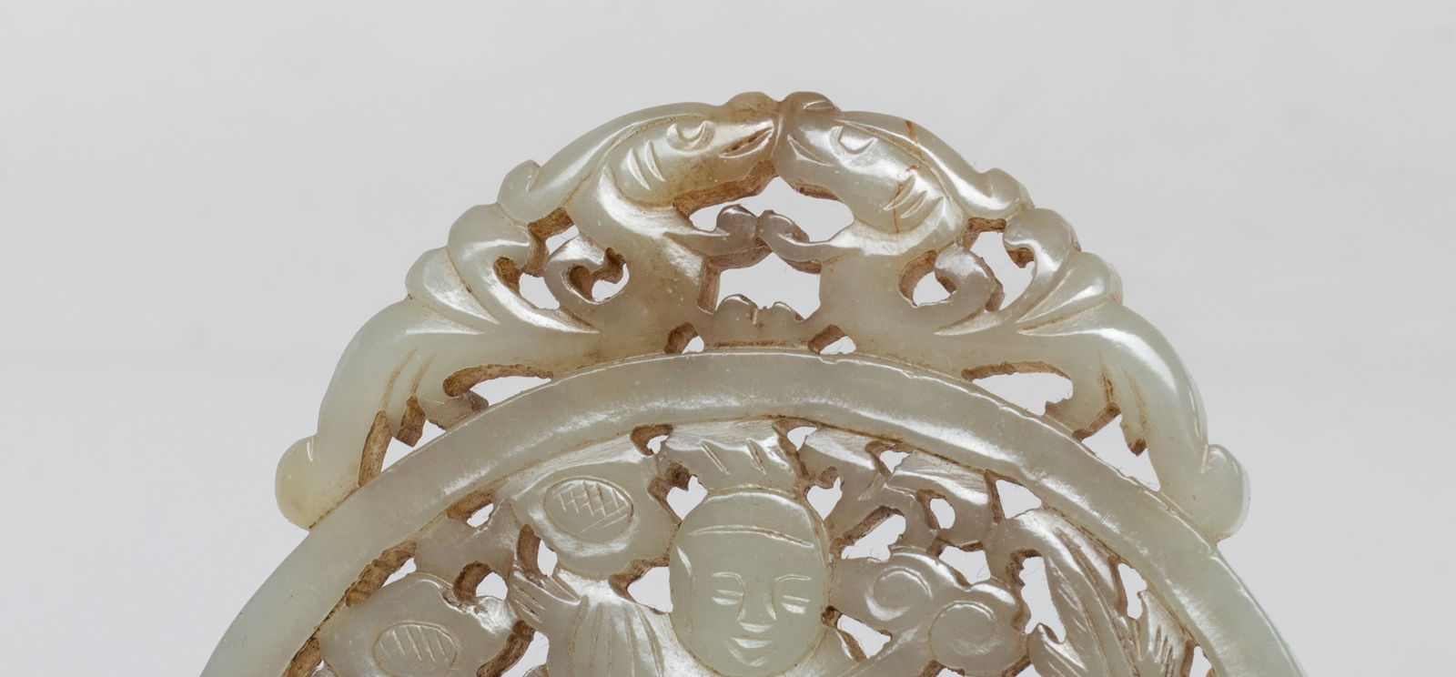 Chinese Export Jade Carved Plaque - 3