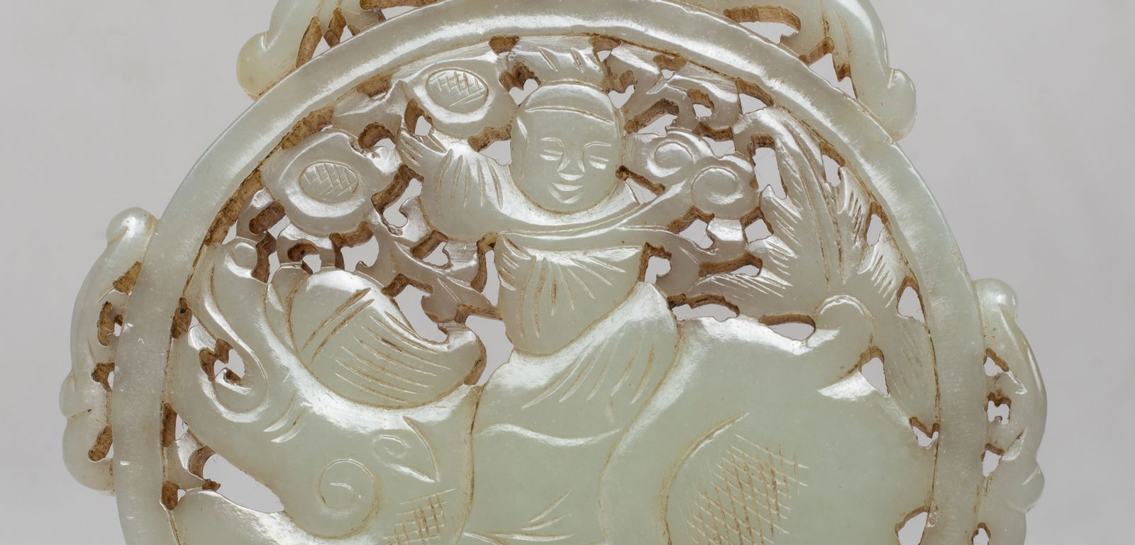 Chinese Export Jade Carved Plaque - 4